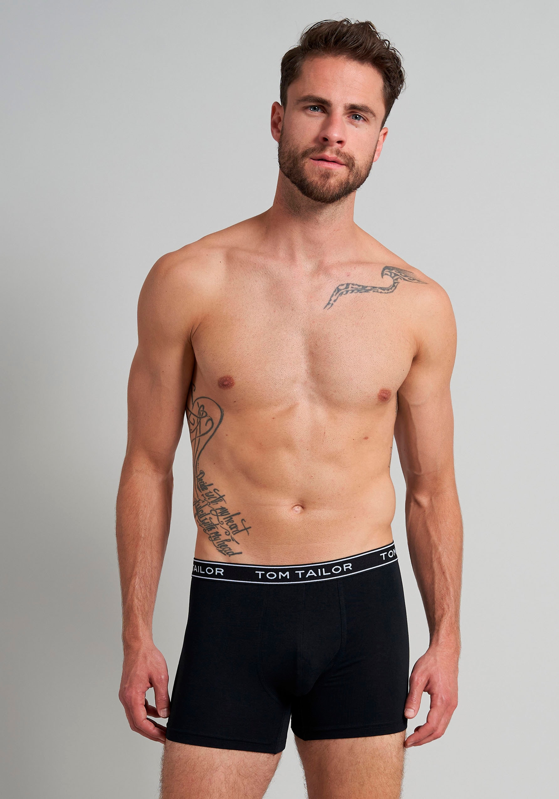 TOM TAILOR Boxershorts »Buffer«, (Packung, 3 St.), mit perfekter Passform für jeden Tag