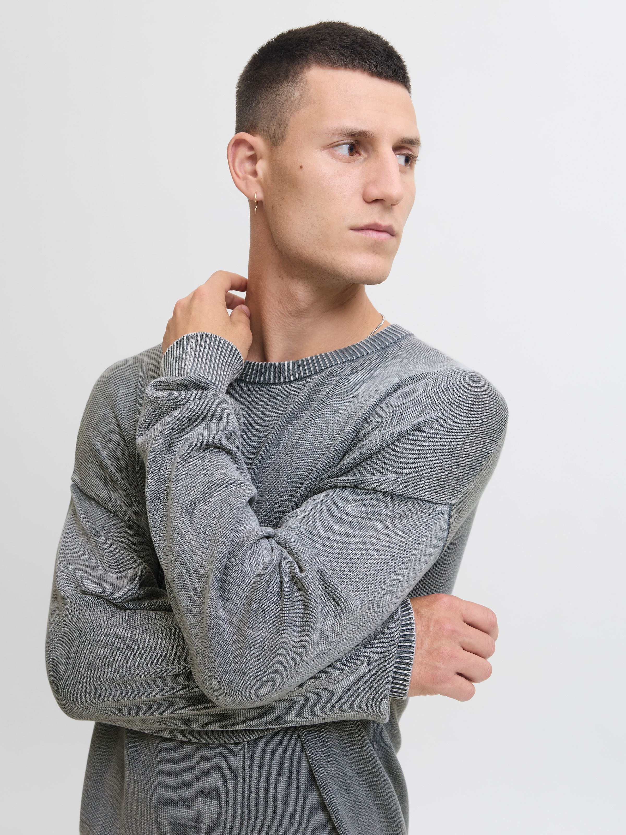Jack & Jones Rundhalspullover »JJECHARGE FADED KNIT CREW NECK NOOS«