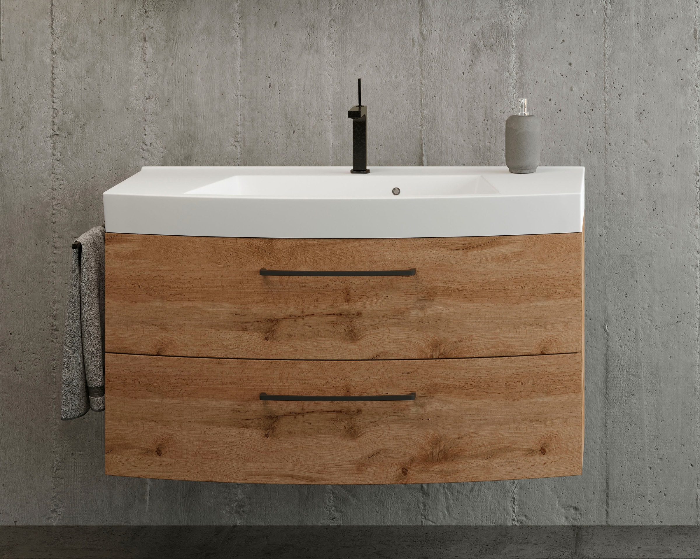 welltime Waschbeckenschrank »Chicago«, Badmöbel, Waschtisch, Breite 100 cm, günstig online kaufen