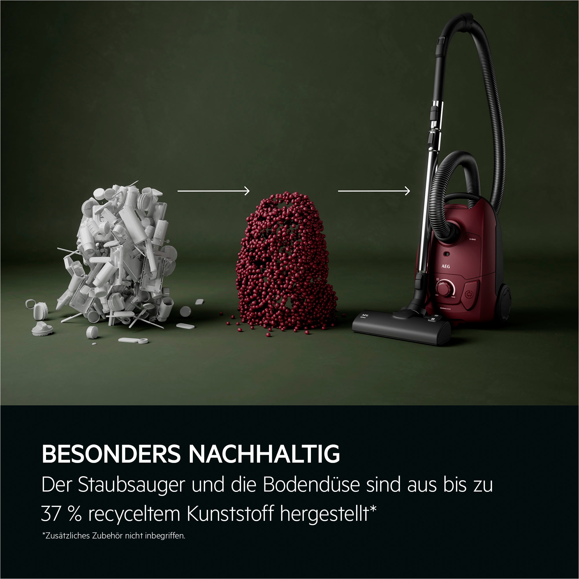 AEG Bodenstaubsauger »CLEAN 5000 (AB51C1DR5B)«, 750 W, mit Beutel, AllFloor-Bodendüse, 5 Staubbeutel s-bag® ClasssicLongPerformance extra