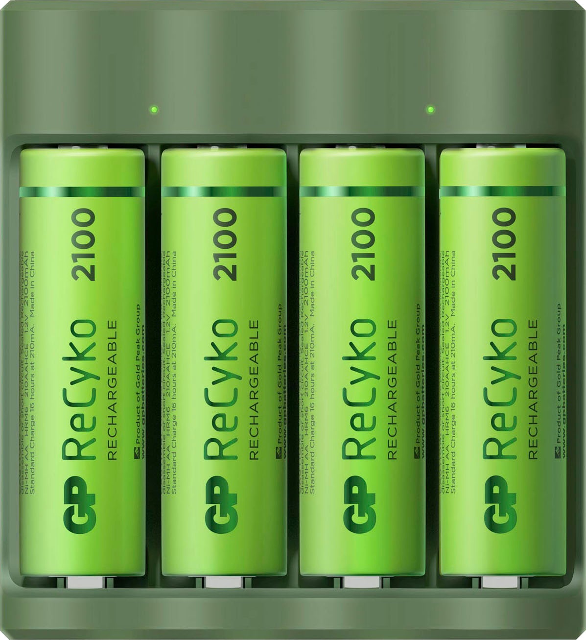 inkl. ReCyko mAh« 4x Batteries Akkus 2100 AA je GP Akku-Ladestation B421 »USB-Akkuladegerät online kaufen