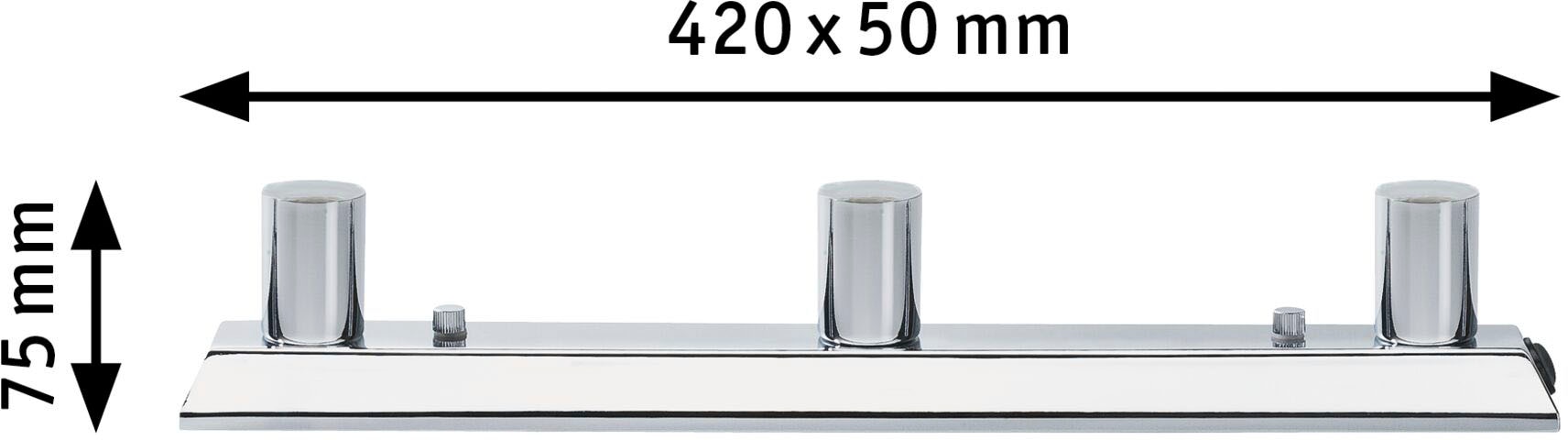 Paulmann LED Wandleuchte »Spiegelleuchte Regula 3-flammig Chrom ohne Leuchtmittel, max. 40W E14«, 3 flammig, Leuchtmittel E14 | ohne Leuchtmittel, E14, Spiegelleuchte Regula 3-flammig Chrom ohne Leuchtmittel, max. 40W