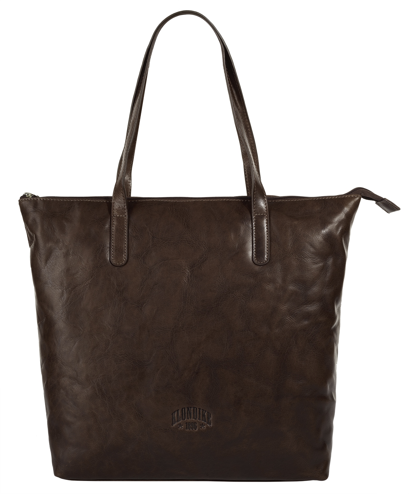 Shopper, echt Leder, Gr. B/H/T: 31 cm x 33 cm x 10 cm onesize, dunkelbraun
