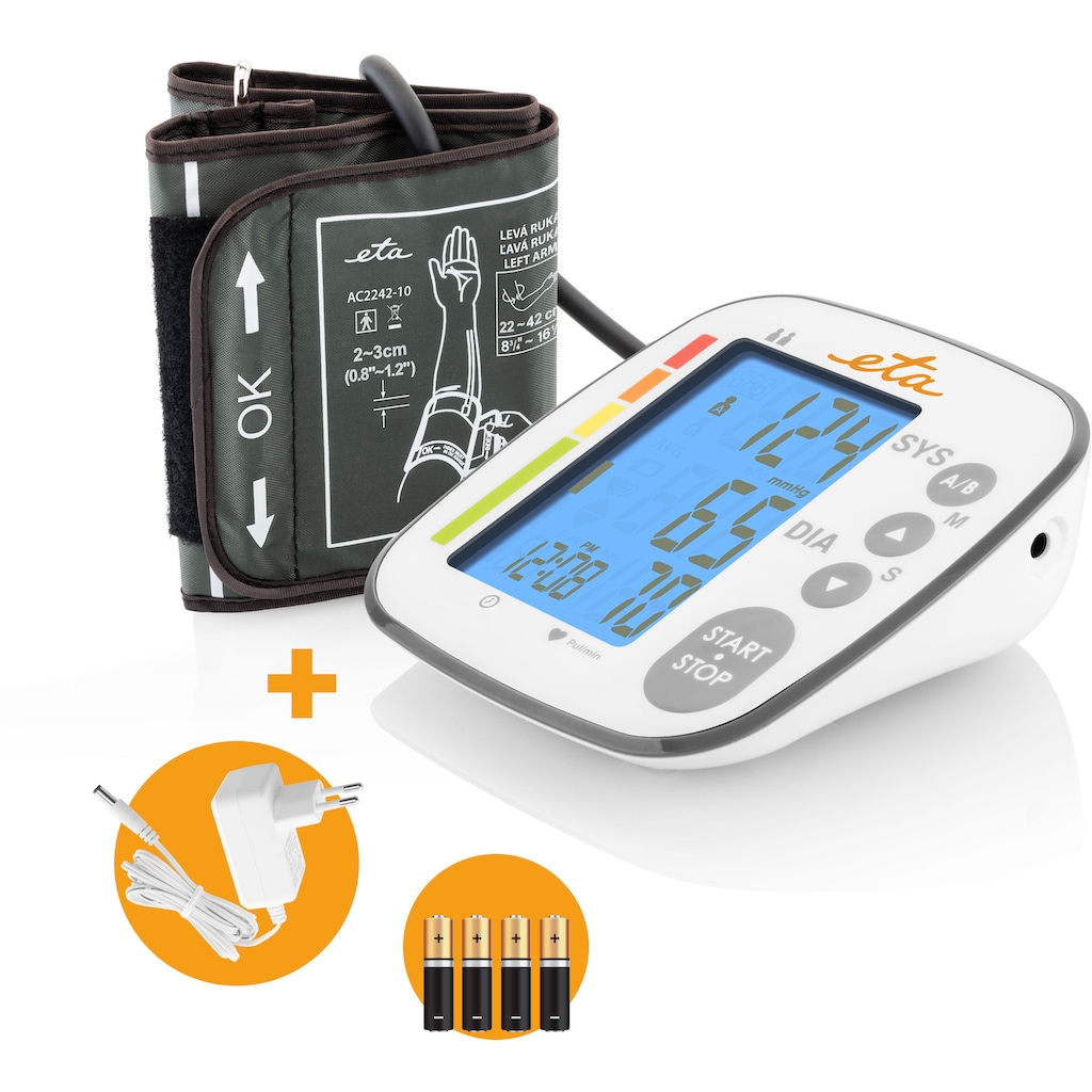 eta Oberarm-Blutdruckmessgerät »TMB-1583-BS ETA429790000«, Nutzung mit SMART App Medm BP