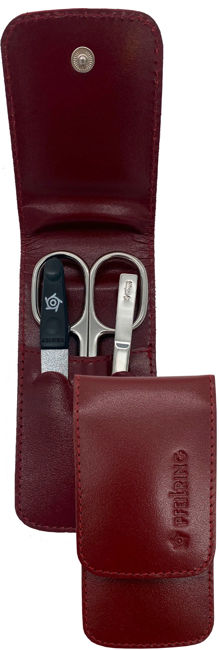 PFEILRING Maniküre-Etui Taschenetui Rindleder braun Pfeilring Solingen