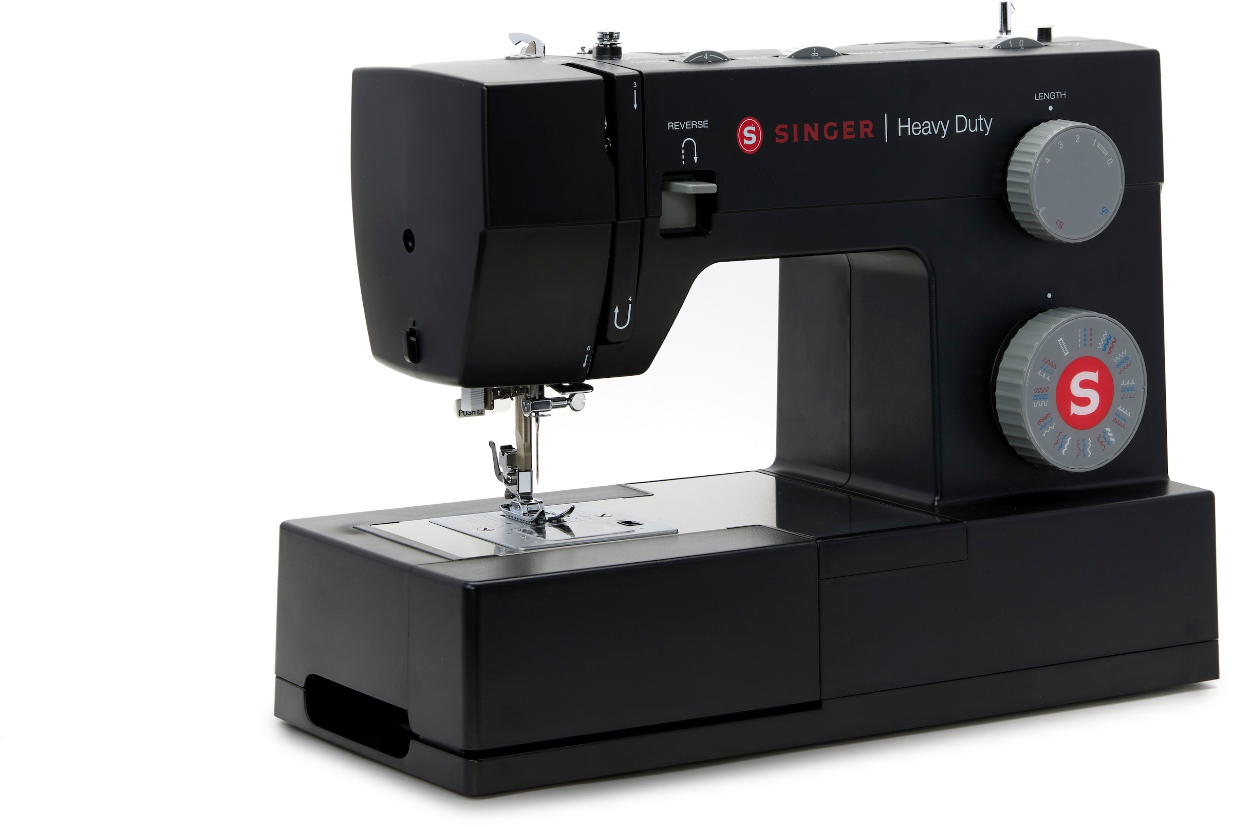 Singer Freiarm-Nähmaschine »Heavy Duty Black HD4432«, 32 Programme