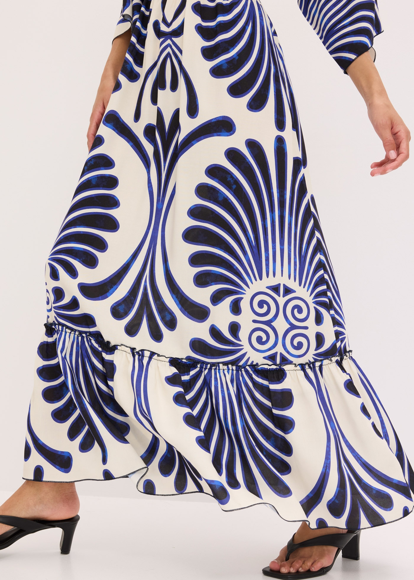 bonprix Maxikleid 1 tlg. für Frühling und Sommer, aus Viskose, Oversize Passform, mit Druck