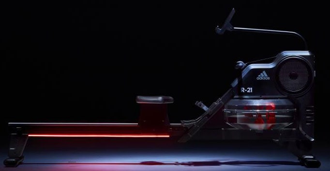 adidas Performance Rudergerät »Wasserrudergerät "R-21"«, (mit Brustgurt), mit Tablet-Halterung und LED-Beleuchtung