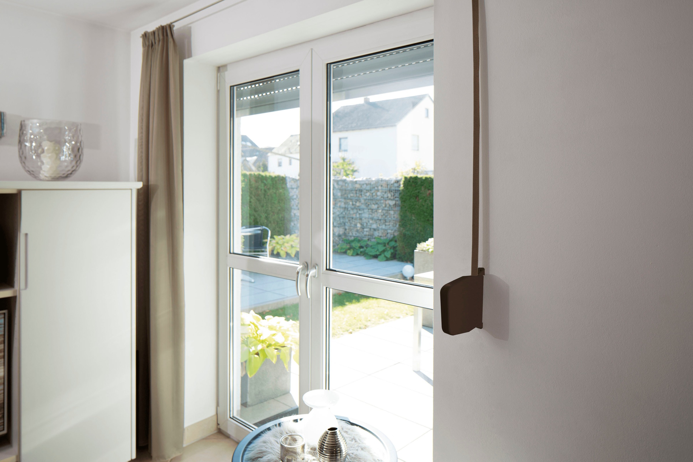 SCHELLENBERG Aufputz-Gurtwickler »Aufschraubwickler für das Rollladensystem Maxi« Set, 1 Stk. tlg. schwenkbar, mit vormontiertem Rollladengurtband, weiß oder braun