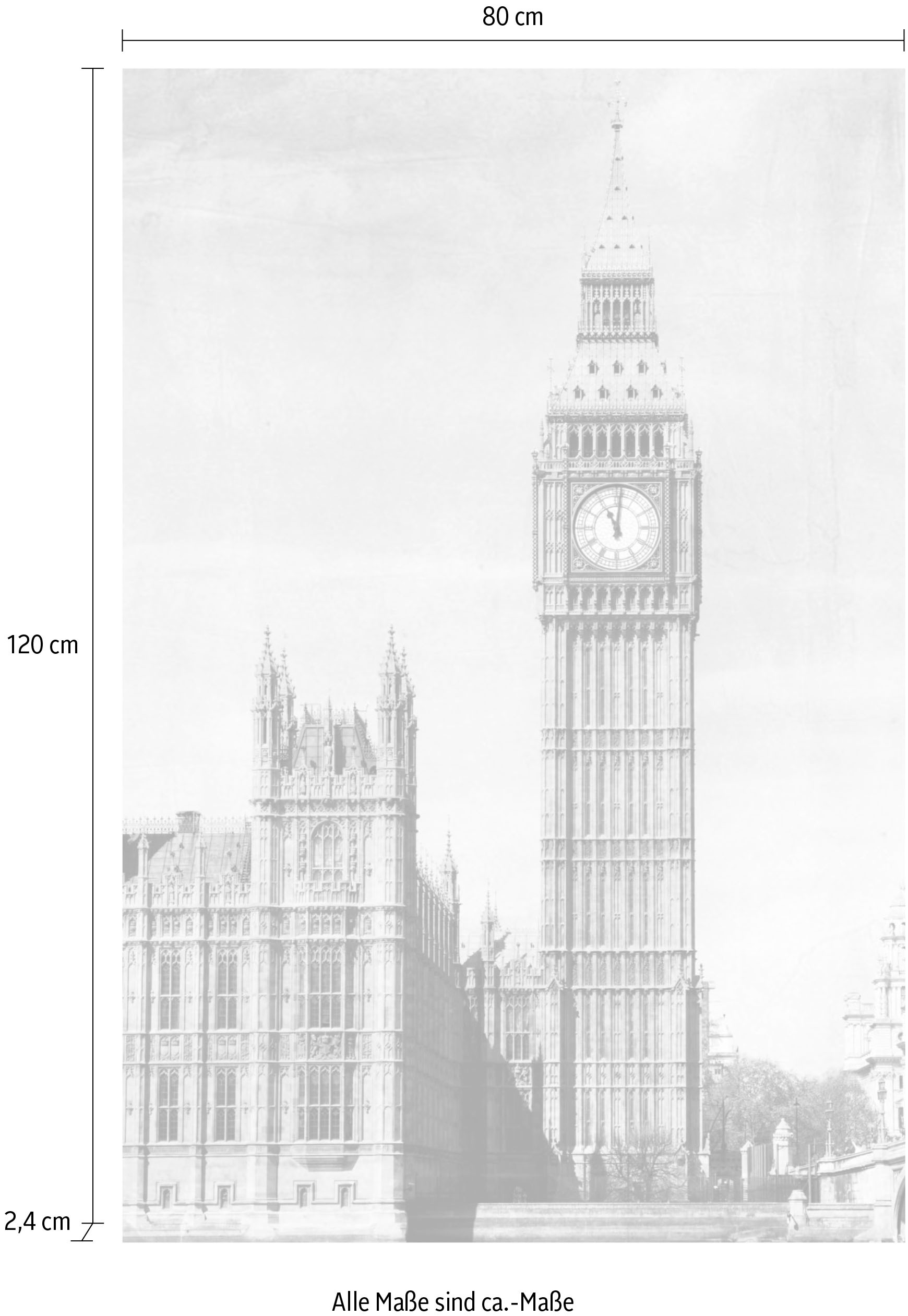 queence Acrylglasbild »Big Ben«, Elemente der Architektur-Gebäude-Städte-Kunst-London, Fine Art-Print in Galeriequalität