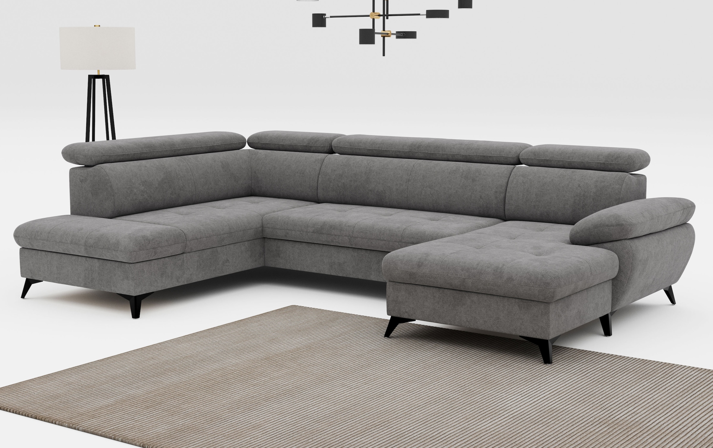 COTTA Wohnlandschaft "Hudson U-Form" mit Kopfteilverstellung, wahlweise mit günstig online kaufen