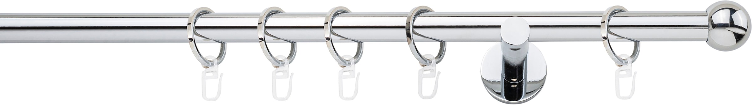 mydeco Gardinenstange "20mm Ball Wandträger 12 cm" 1 läufig-läufig Fixmaß günstig online kaufen