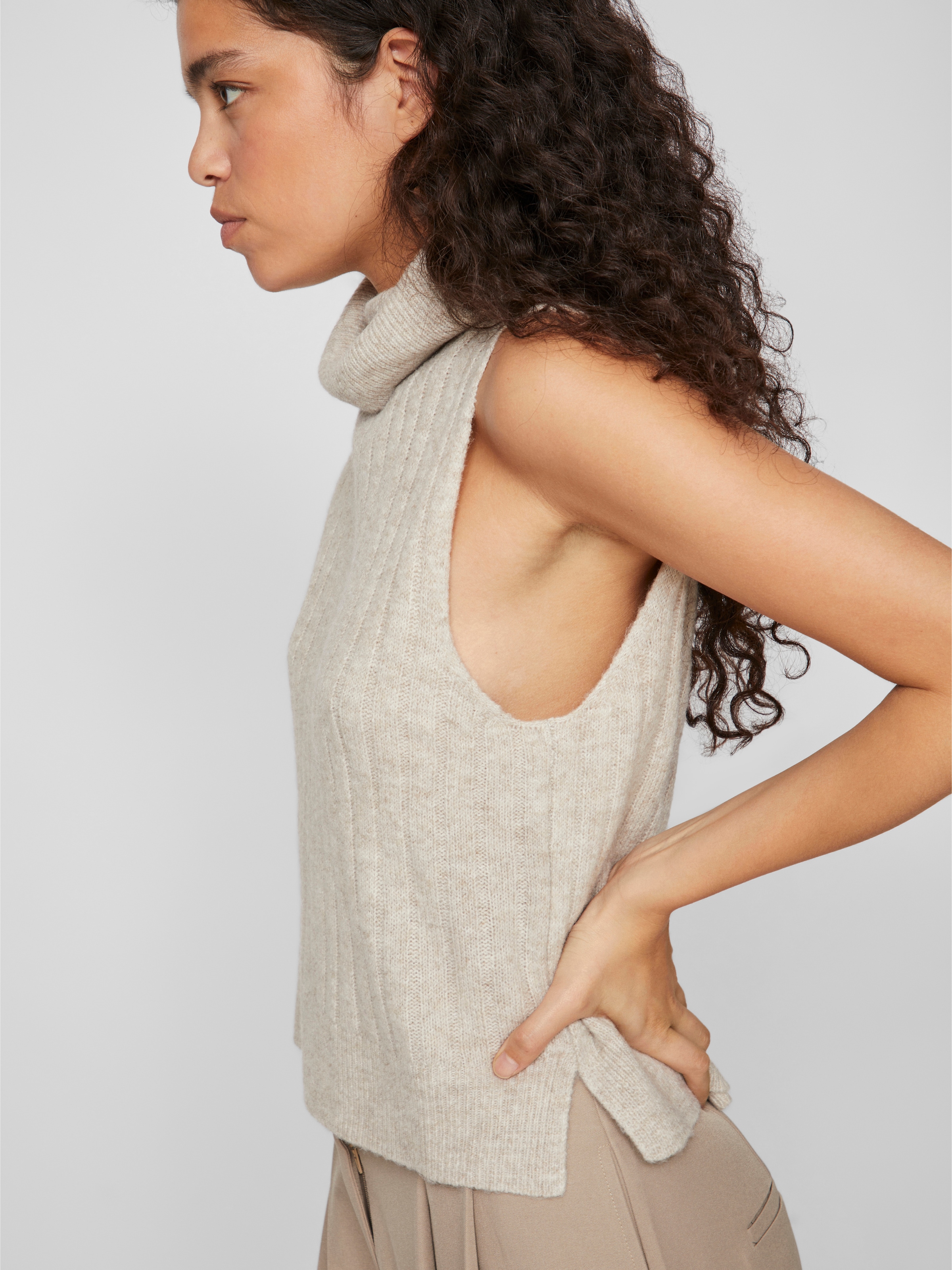 Vila Pullunder »VIBELUNA HIGH NECK S/L KNIT VEST-NOOS«