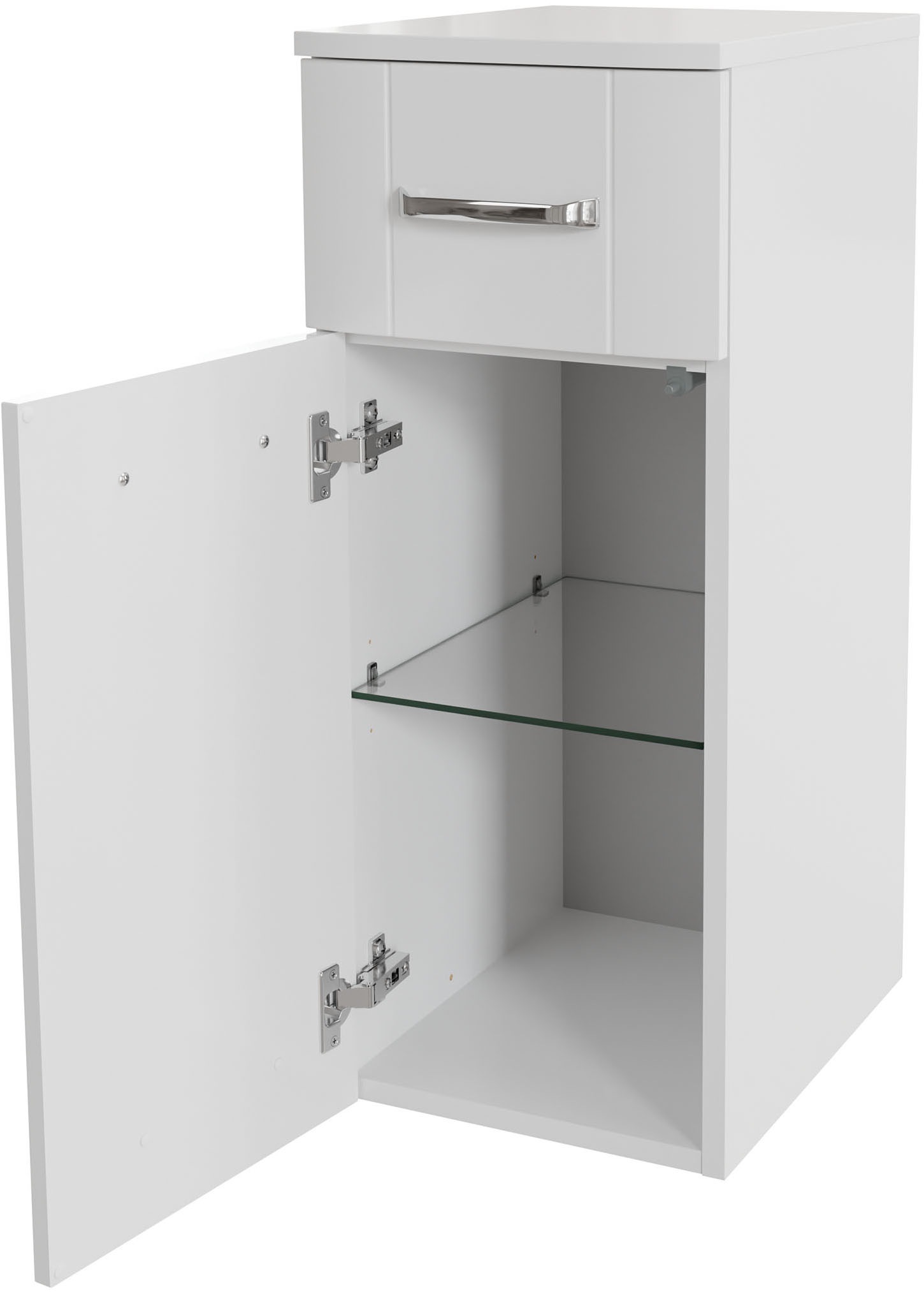 Saphir Badmöbel-Set »Badmöbel-Set Serie 3006 4-teilig Keramik-Waschtisch mit Spiegelschrank«, (5 St.), Badezimmer Set mit Unterschrank, Hängeschrank, inkl. Türdämpfer
