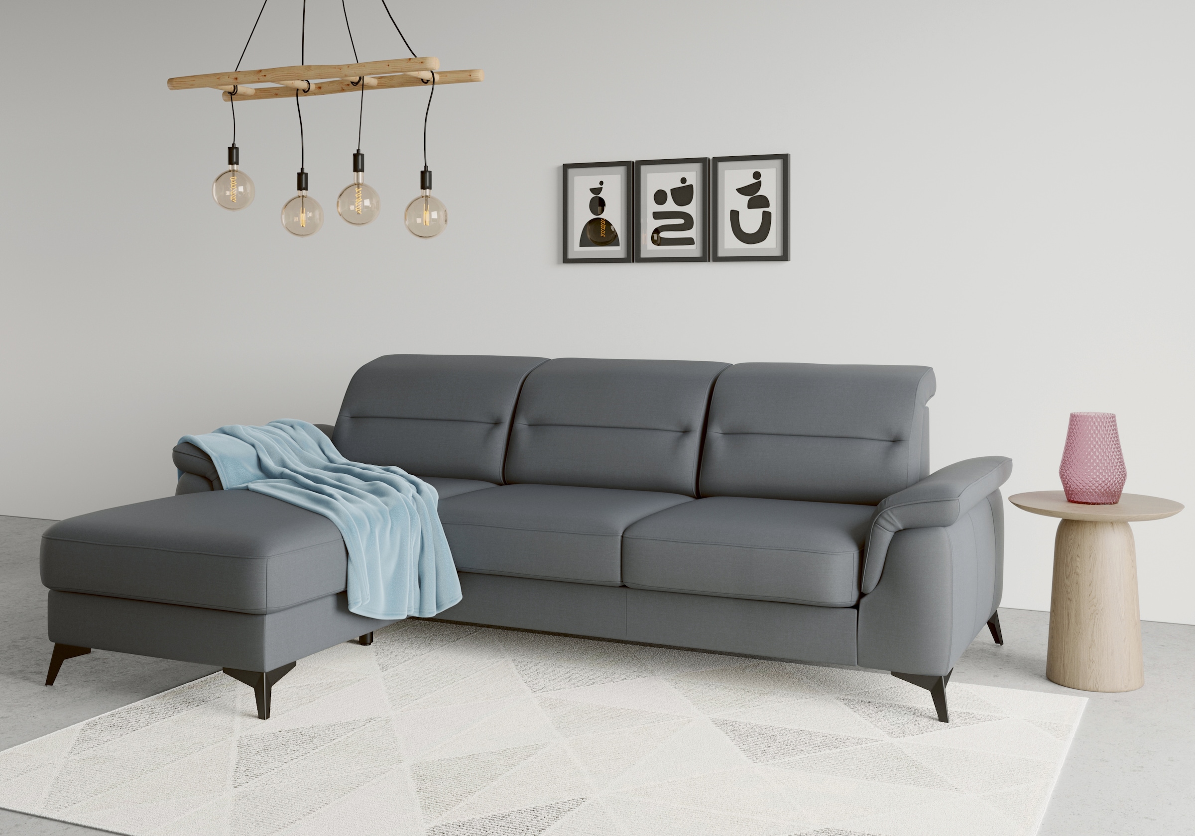 sit&more Ecksofa »Sinatra L-Form« mit Recamiere, optional mit Kopfteilverst günstig online kaufen