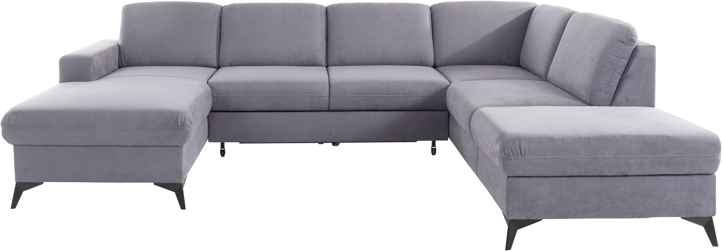 Places of Style Wohnlandschaft »Lolland U-Form«, Wahlweise mit Bettfunktion und Stauraum, auch mit abwischbarem Bezug