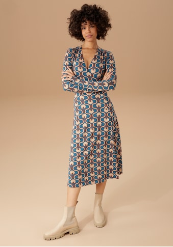 Aniston CASUAL Jerseykleid, mit trendigem Retromuster bedruckt - NEUE KOLLEKTION kaufen