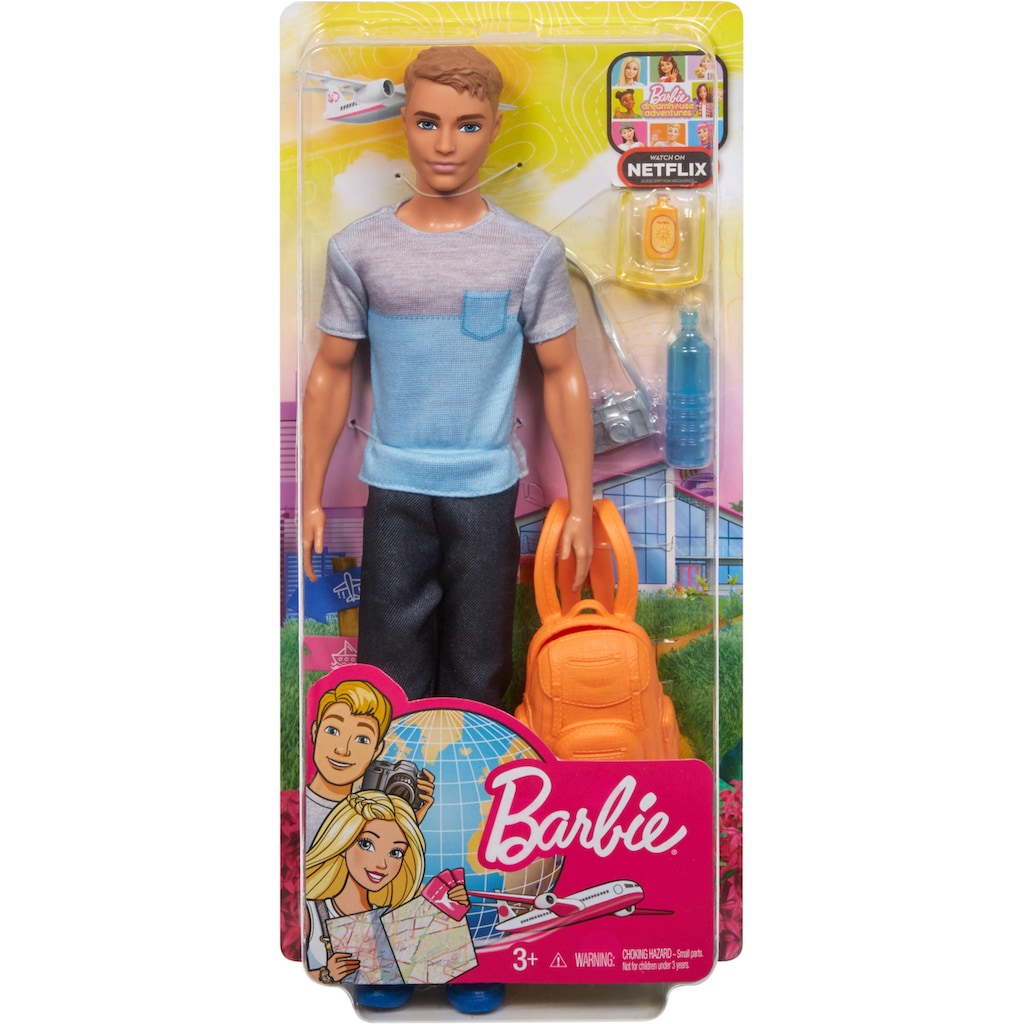Barbie Anziehpuppe »Ken Reise Puppe, blond mit Zubehör«