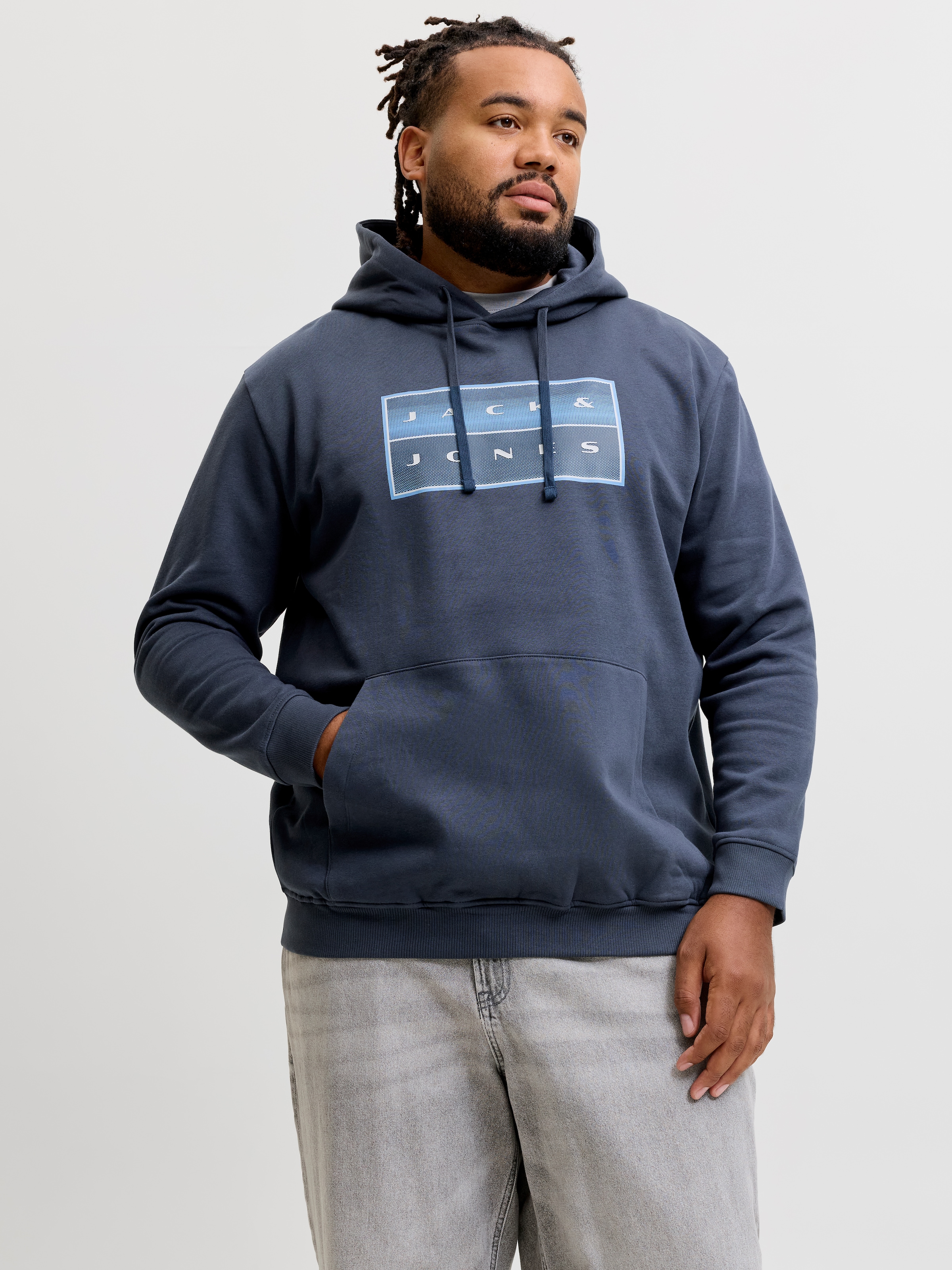 Jack & Jones PlusSize Kapuzensweatshirt »JCOFUSION BOX SWEAT HOOD PLS«, Baumwollmischung, regular fit
