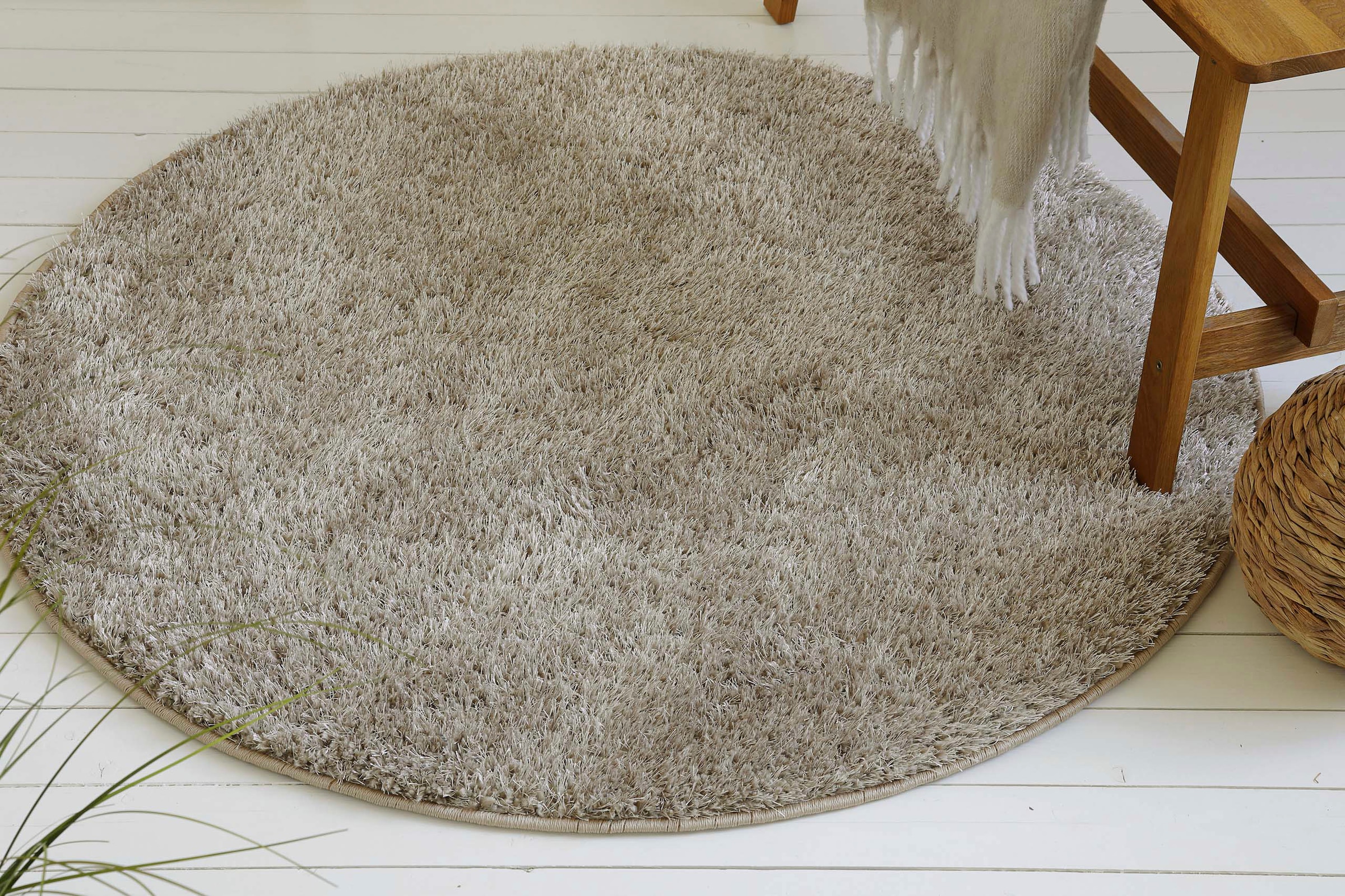 my home Hochflor-Teppich »Nickolas«, rund, 30 mm Höhe, Langflor, Shaggy, we günstig online kaufen