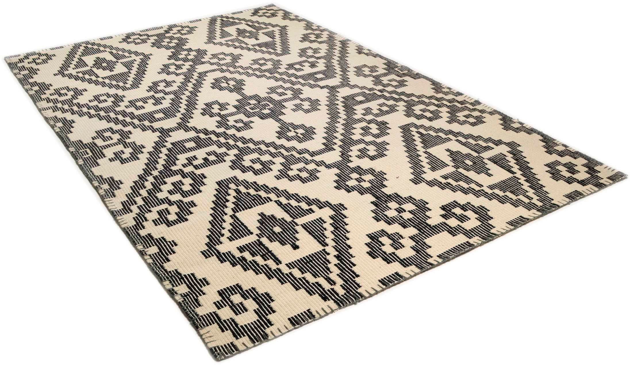 TOM TAILOR HOME Wollteppich »Large Pattern Kelim«, rechteckig, 6 mm Höhe, r günstig online kaufen