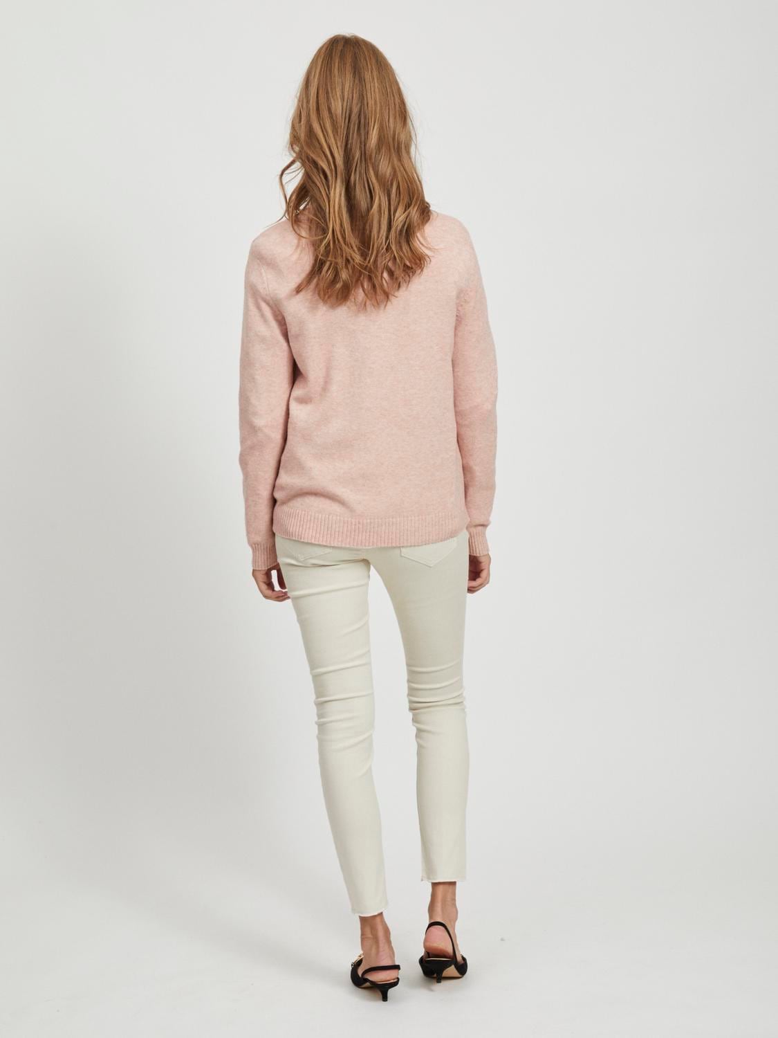 Vila Rundhalspullover »VIRIL-O-PULLI« Feinstrick mit feinen Strickdetails