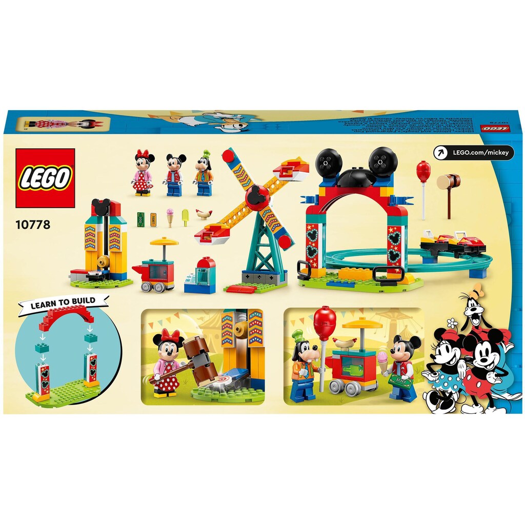 LEGO® Konstruktionsspielsteine »Micky, Minnie und Goofy auf dem Jahrmarkt (10778), LEGO® Disney«, (184 St.), Made in Europe