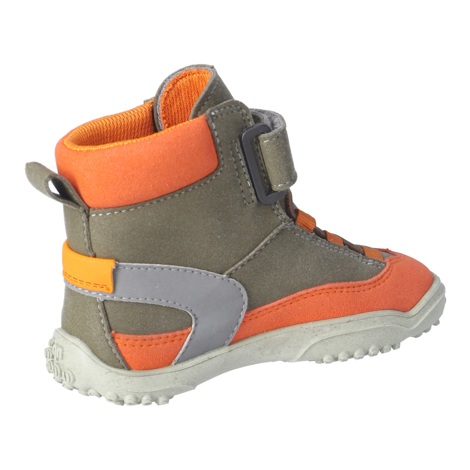 qnuffs Barfußschuh »KIEFER«  Klettboots mit Namensschild, in veganer Verarbeitung