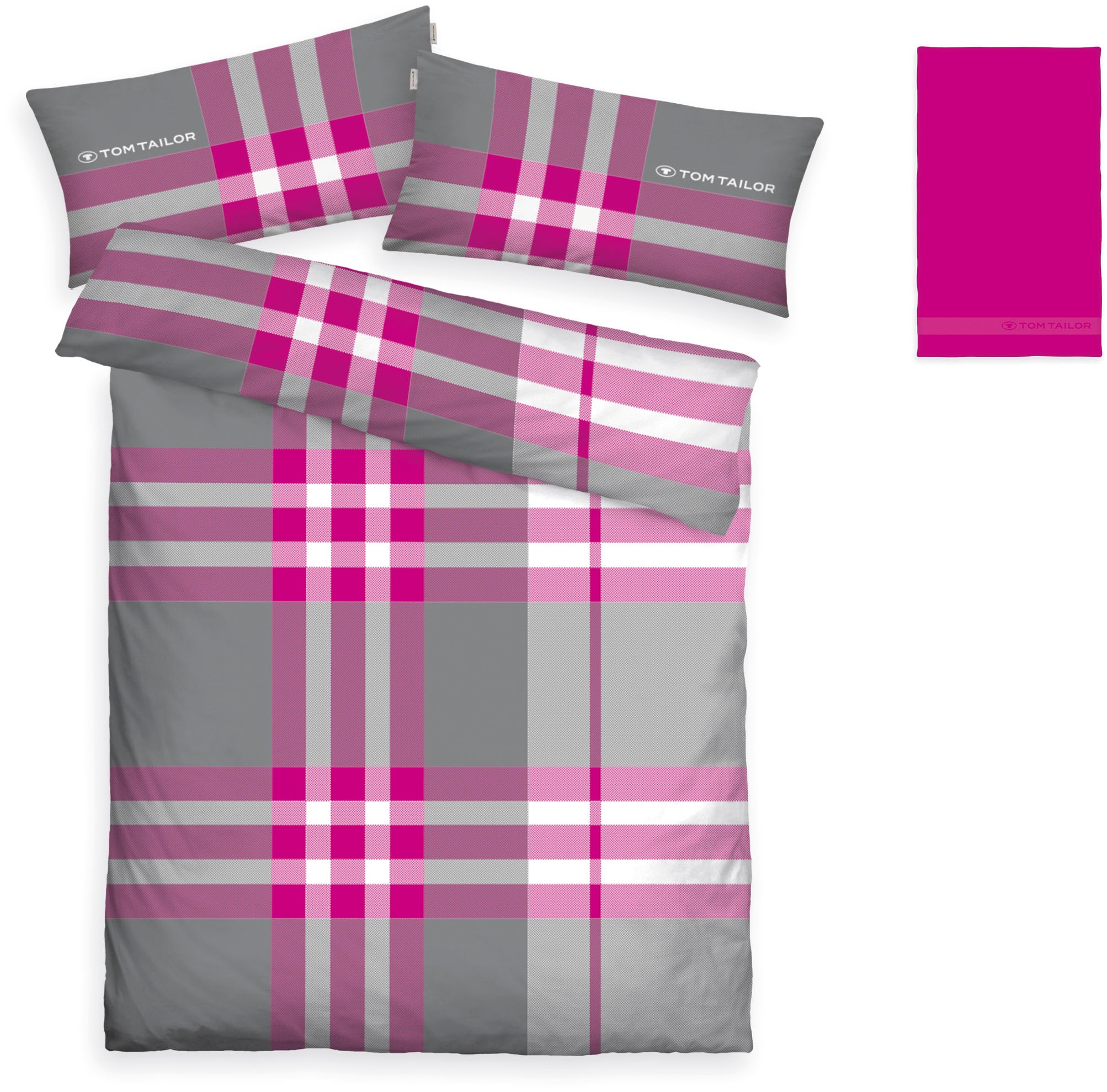 TOM TAILOR HOME Bettwäsche »Nick in Gr. 135x200 oder 155x220 cm«, mit Grati günstig online kaufen
