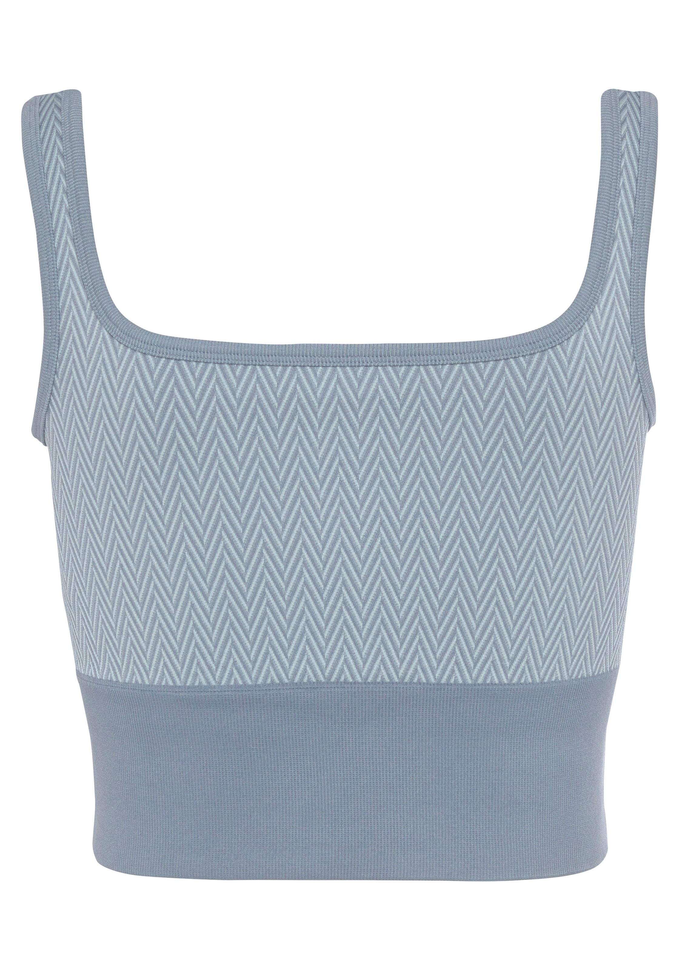 Vivance active Crop-Top, mit breitem Bündchen und Jacquardmuster