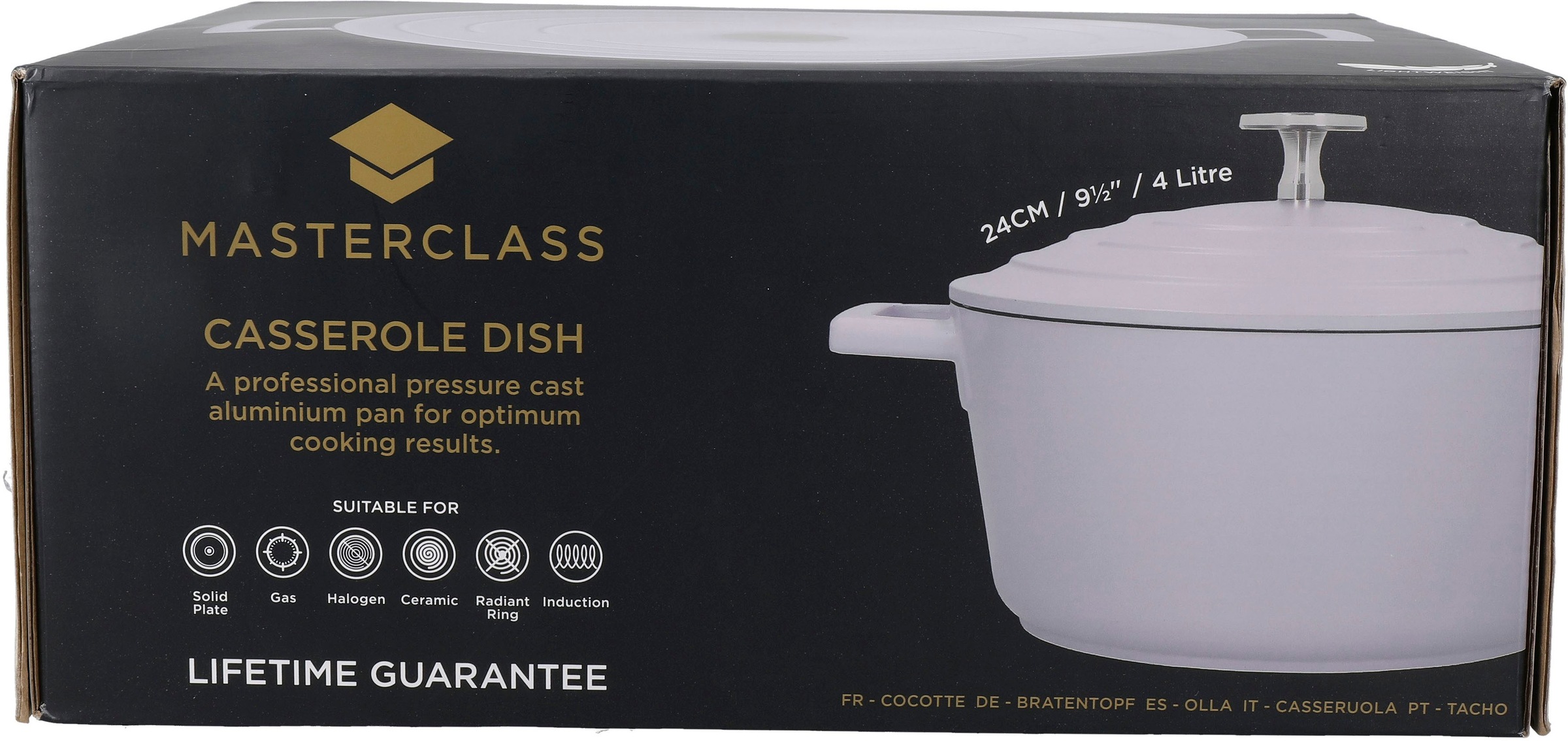 Master Class Kasserolle »MasterClass«, Aluminiumguss, 4 Liter, rund, ultraleicht, kratzfeste Antihaftbeschichtung, Induktion