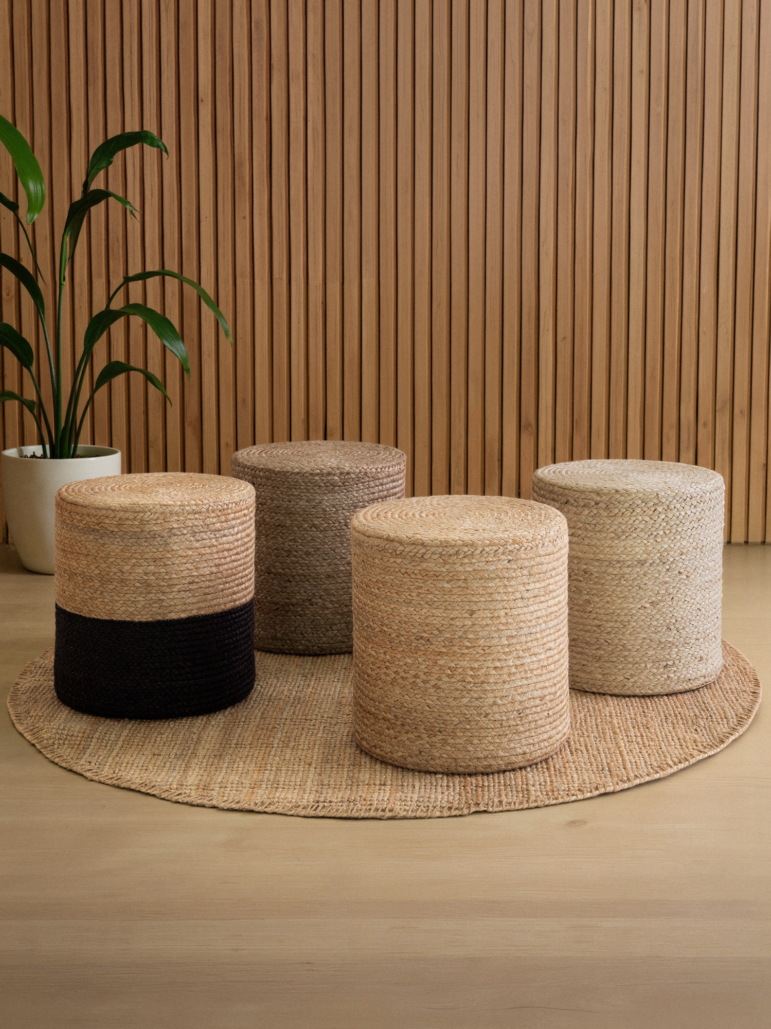 HANSE Home Pouf »Jutta, Jute«, (1 St.), Jute, Natur, Wohnzimmer, Esszimmer, Schlafzimmer, Flur, Modern, Boho