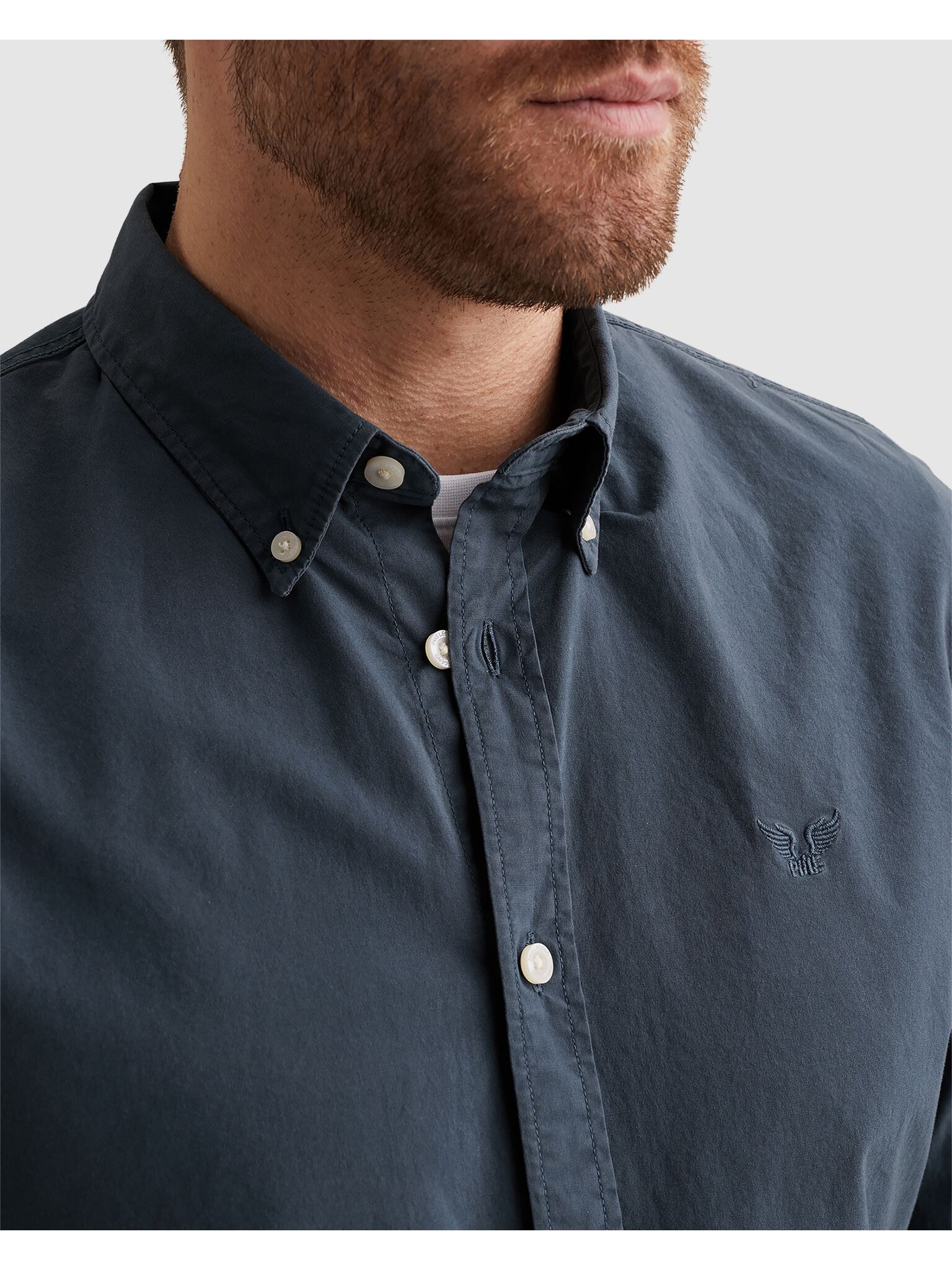 PME LEGEND Langarmhemd Button-down-Kragen