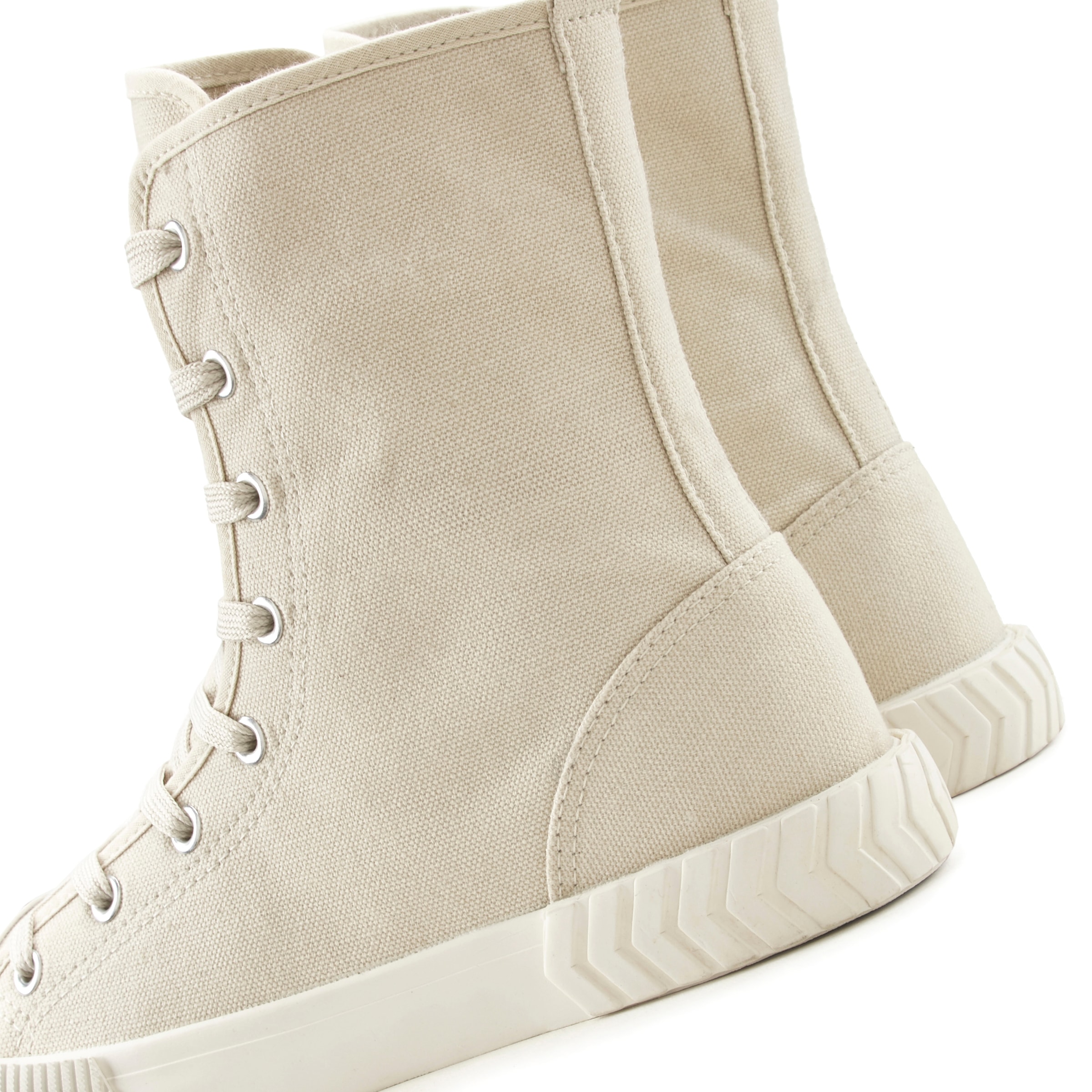 LASCANA Stiefelette, im Combat Look, High Top Sneaker, Schnürschuh, Textil-Boots