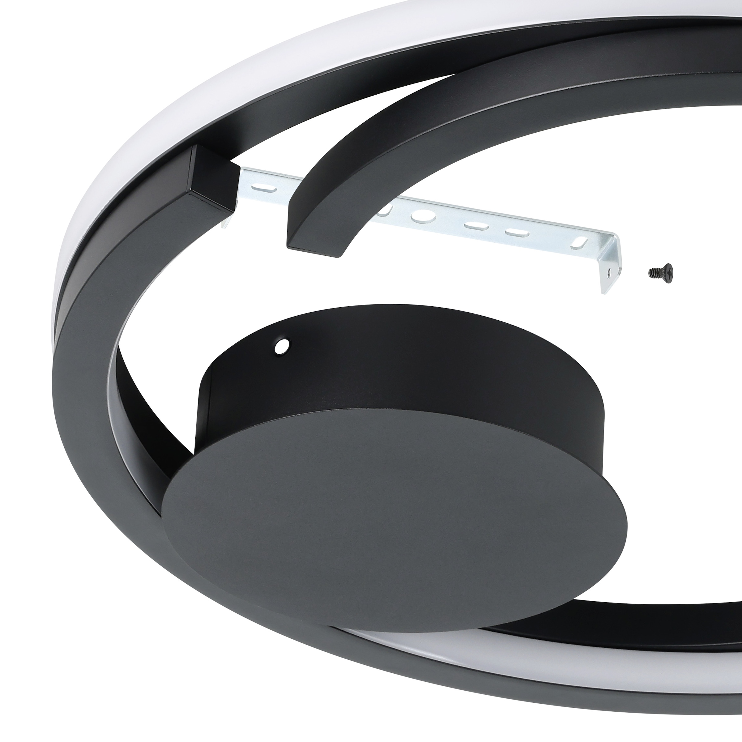 EGLO LED Deckenleuchte »MEZZOMONTE Deckenlampe - Alu, Stahl - LED;LED - 1X20W;1X20W - IP20« LED-Modul 1 Stk. Kaltweiß | Neutralweiß | Warmweiß Wohzimmerlampe, Esszimmerlampe, Flur, Schlafzimmer, H5 x Ø48 cm