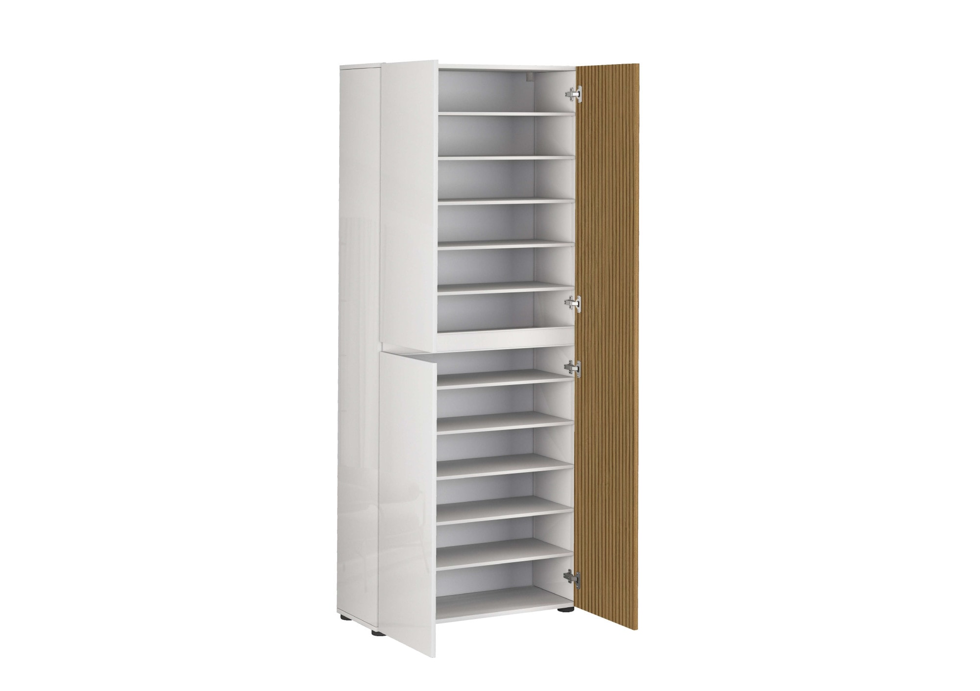 INOSIGN Schuhschrank »LADY, Schuhkommode,Schuhmöbel,Schuhablage,Schuhregal«, mit 10 Einlegeböden, 12 Fächer, Tür mit Rillenoptik, ca.36 paar Schuhe
