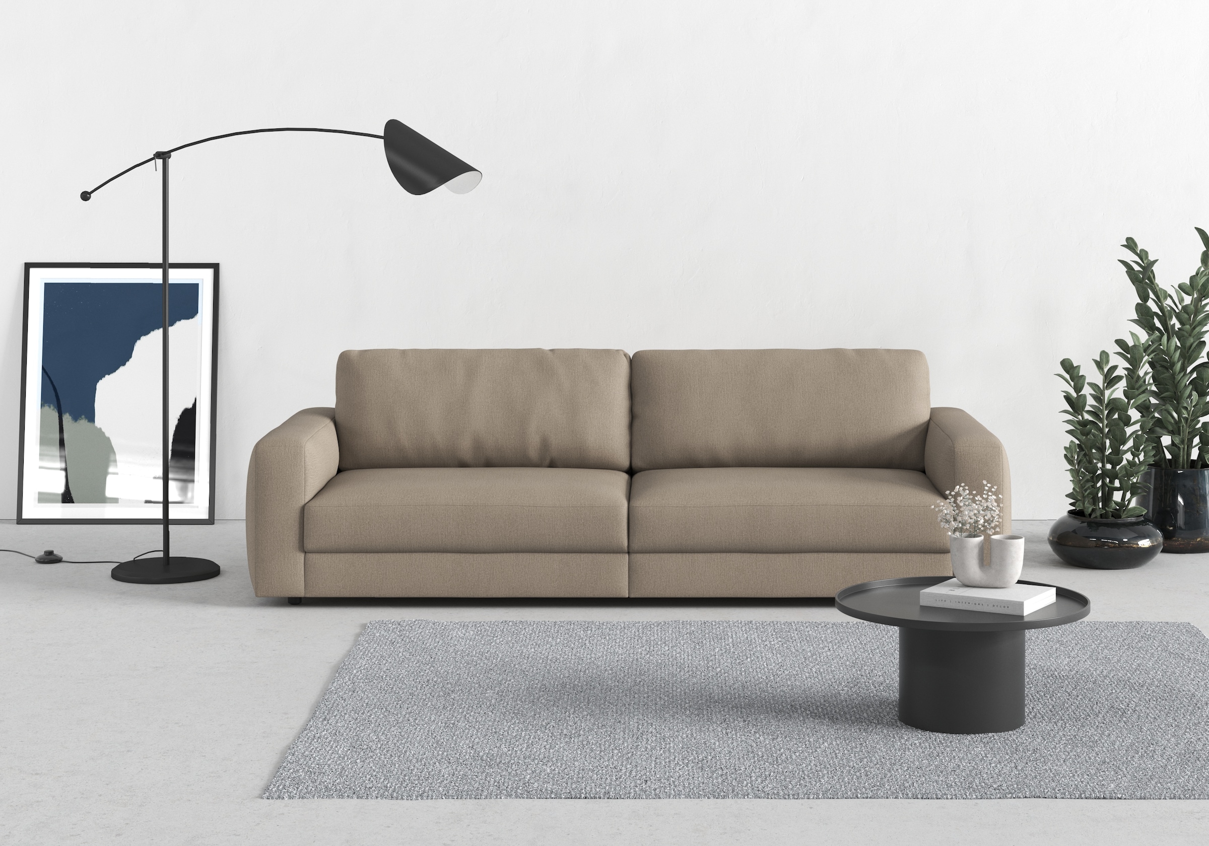 TRENDMANUFAKTUR Big-Sofa »Bourbon, Designsofa,«, mit extra hohem Sitzkomfort, in trendigem Cord Bezug erhältlich