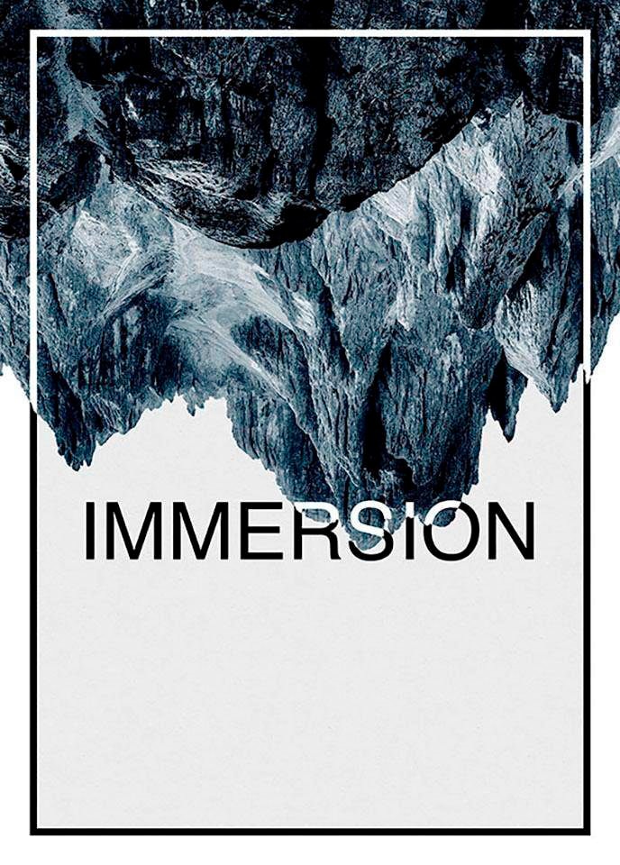 Komar Bild »Immersion Steel«, Abstrakt-Sprüche & Texte, (1 St.), Wandbild zur Dekoration - ohne Rahmen