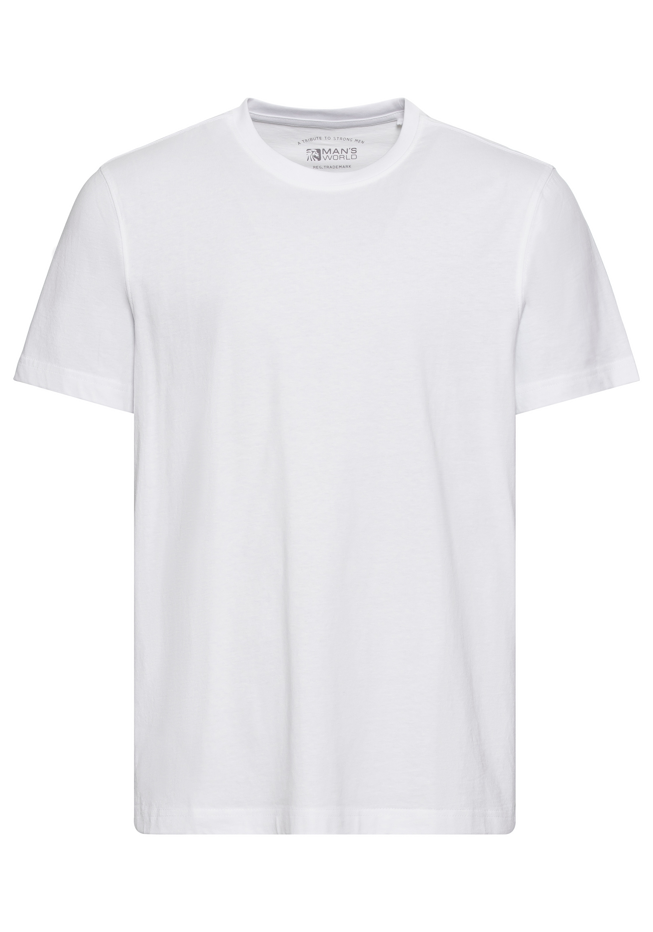 Man's World T-Shirt »neue Farben!«, (3er-Pack), Kurzarm, unifarben, Rundhals, aus Baumwolle