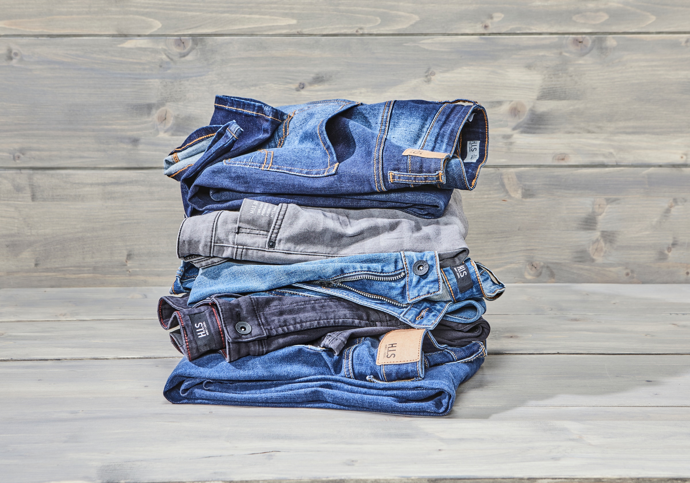 H.I.S Straight-Jeans »DIX«, gerade Beinform, niedrige Leibhöhe, Used-Waschung