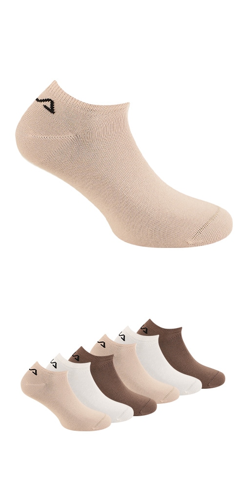 Fila Socken »UNISEX INVISIBLE PLAIN SOCKS« 6 Paar tlg. mit eingestricktem Logo