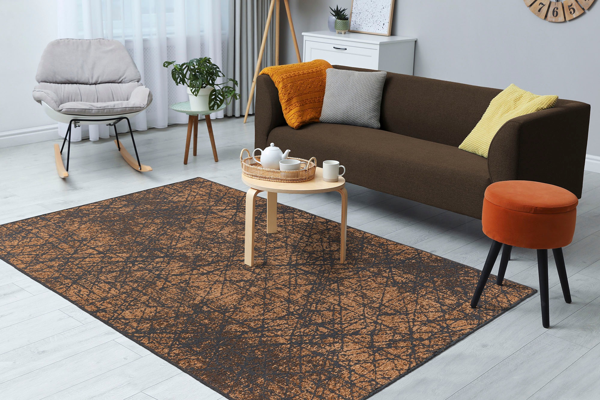 Kayoom Teppich »Kalevi 200«, rechteckig, 8 mm Höhe, Flachgewebe