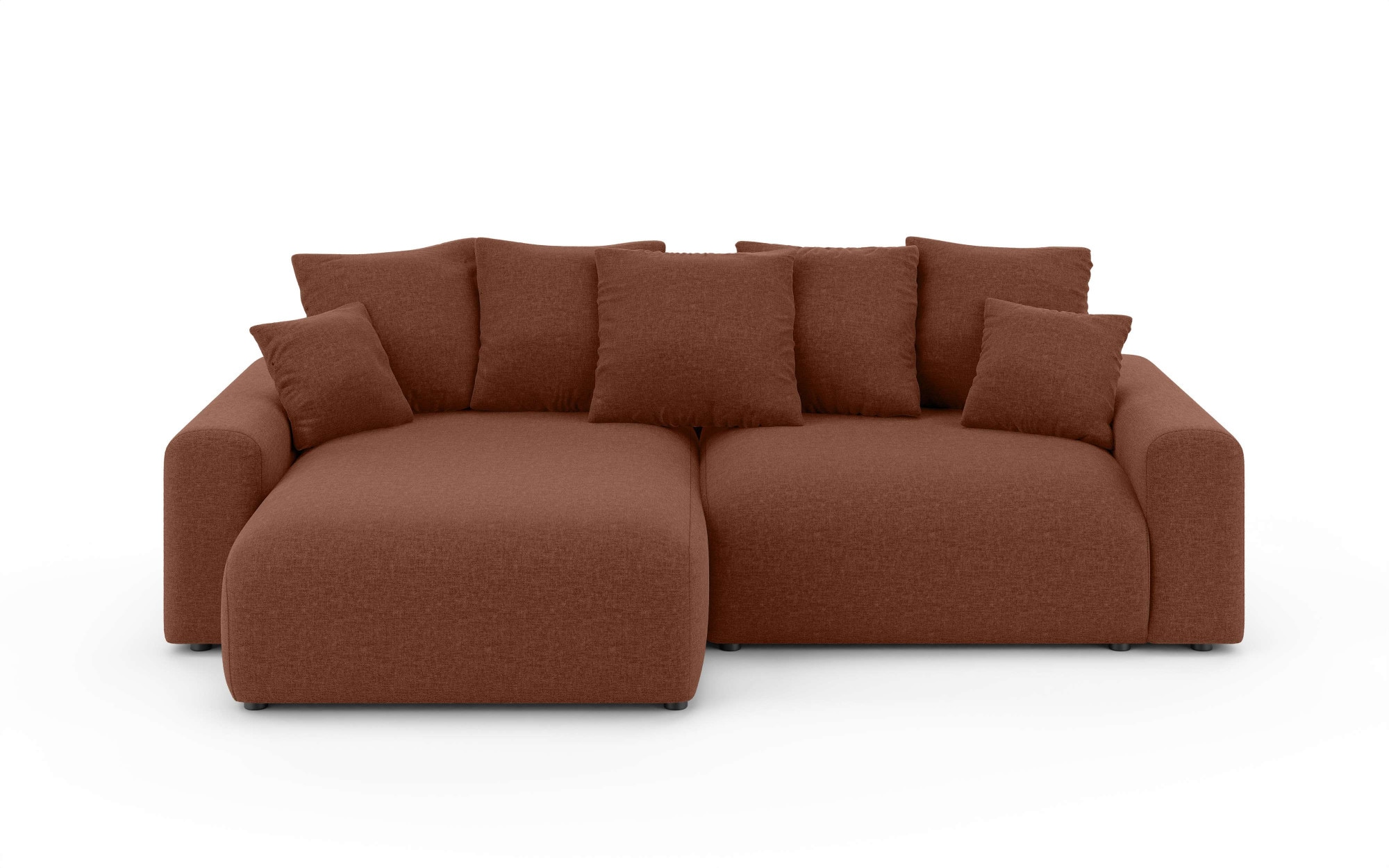 Home affaire Ecksofa »LAKESIDE klein mit Bettfunktion und Bettkasten, B/T/H 235/142/84 cm«, L-Form, Recamiere beidseitig montierbar, mit Wellenunterfederung