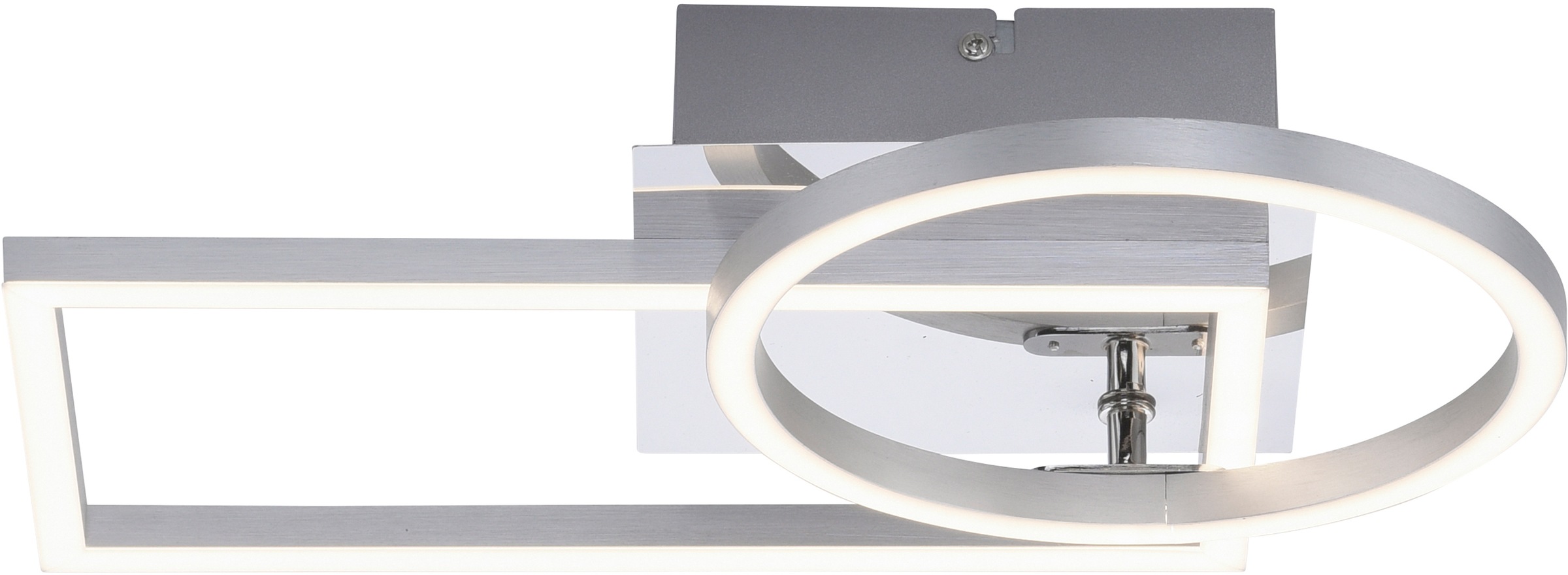 my home LED Deckenleuchte »Jorvin«, 2 flammig, Leuchtmittel LED-Modul | LED fest integriert, Moderne Deckenlampe stahl L37 x 26 cm, schwenkbar, flache Bauform