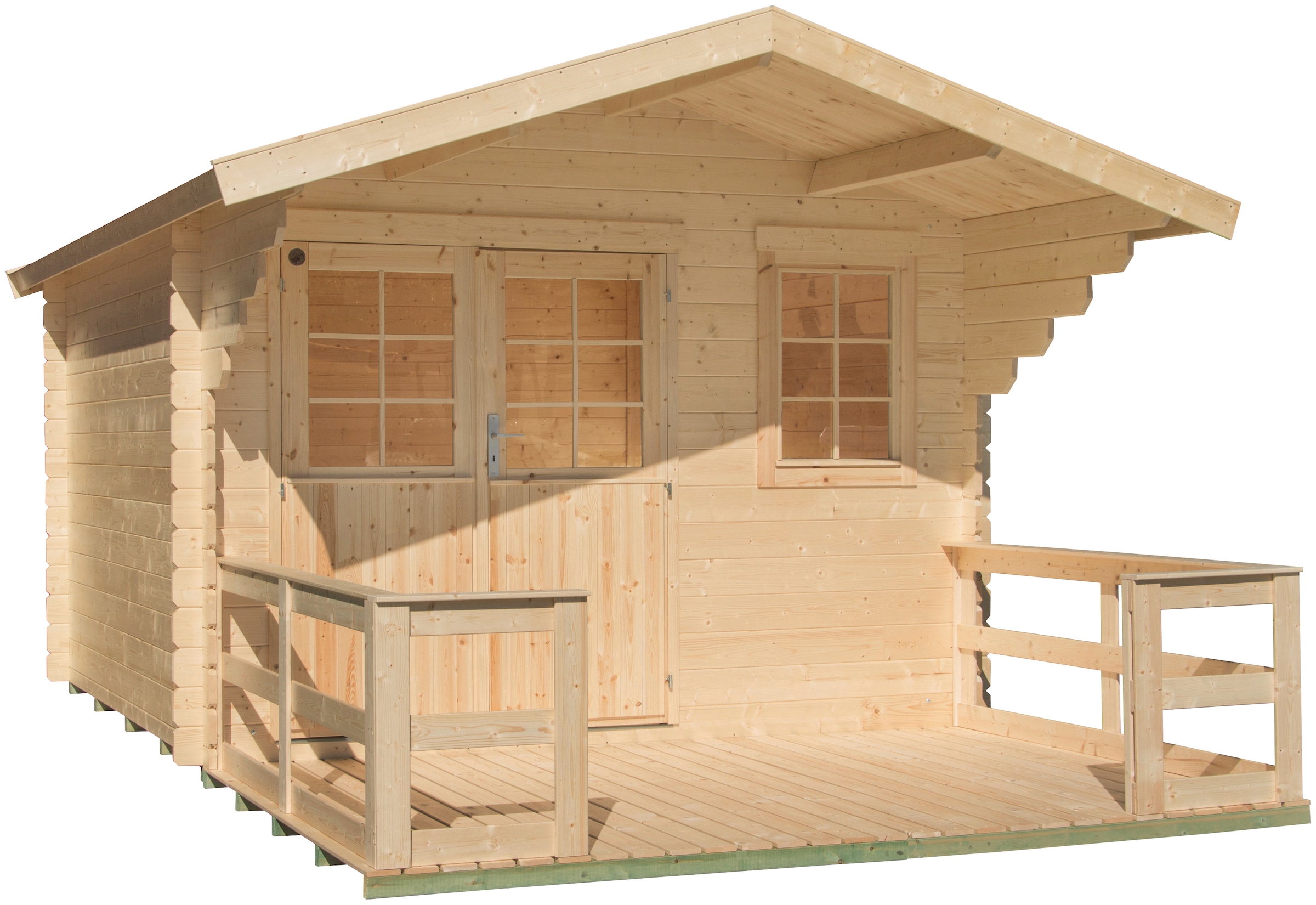 online mit Fußboden) Kiehn-Holz Terrasse, Gartenhaus »Kallenberg 2«, und (Set, kaufen Vordach