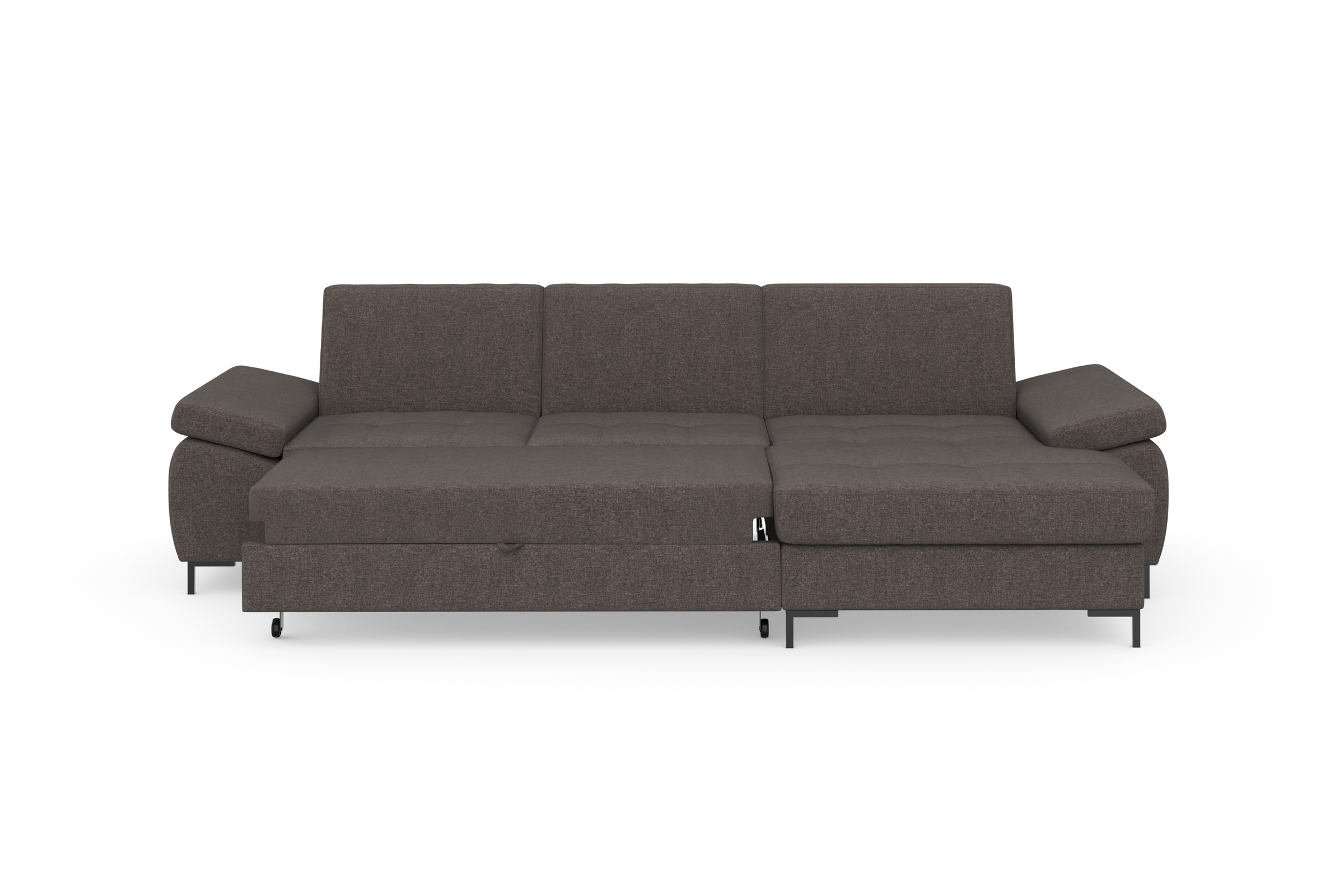 DOMO collection Ecksofa »Capelo L-Form«, mit Armteilverstellung, wahlweise mit Bettfunktion, Federkern