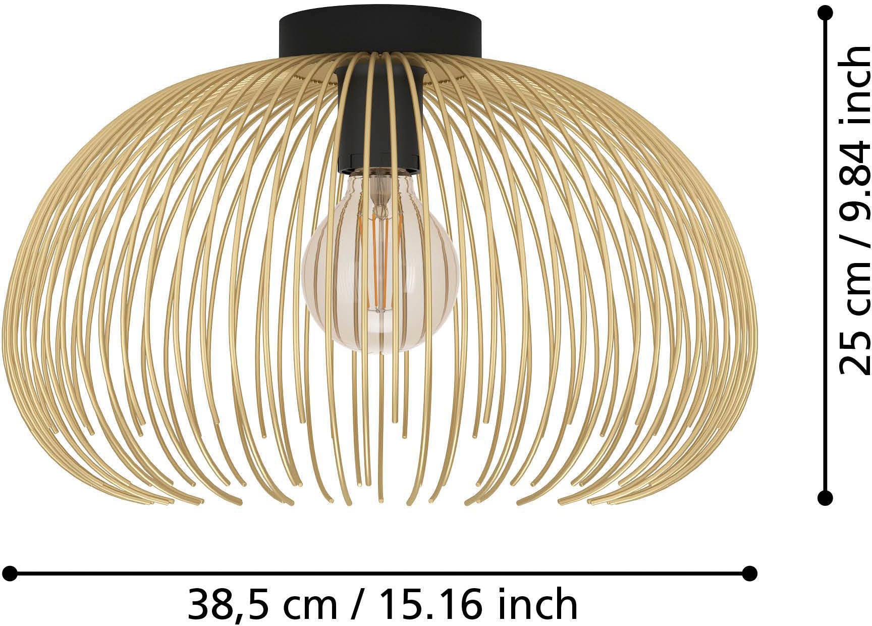 EGLO Deckenleuchte »VENEZUELA«, Deckenleuchte, in Schwarz und Gold, E27, Deckenlampe, Ø 38,5 cm