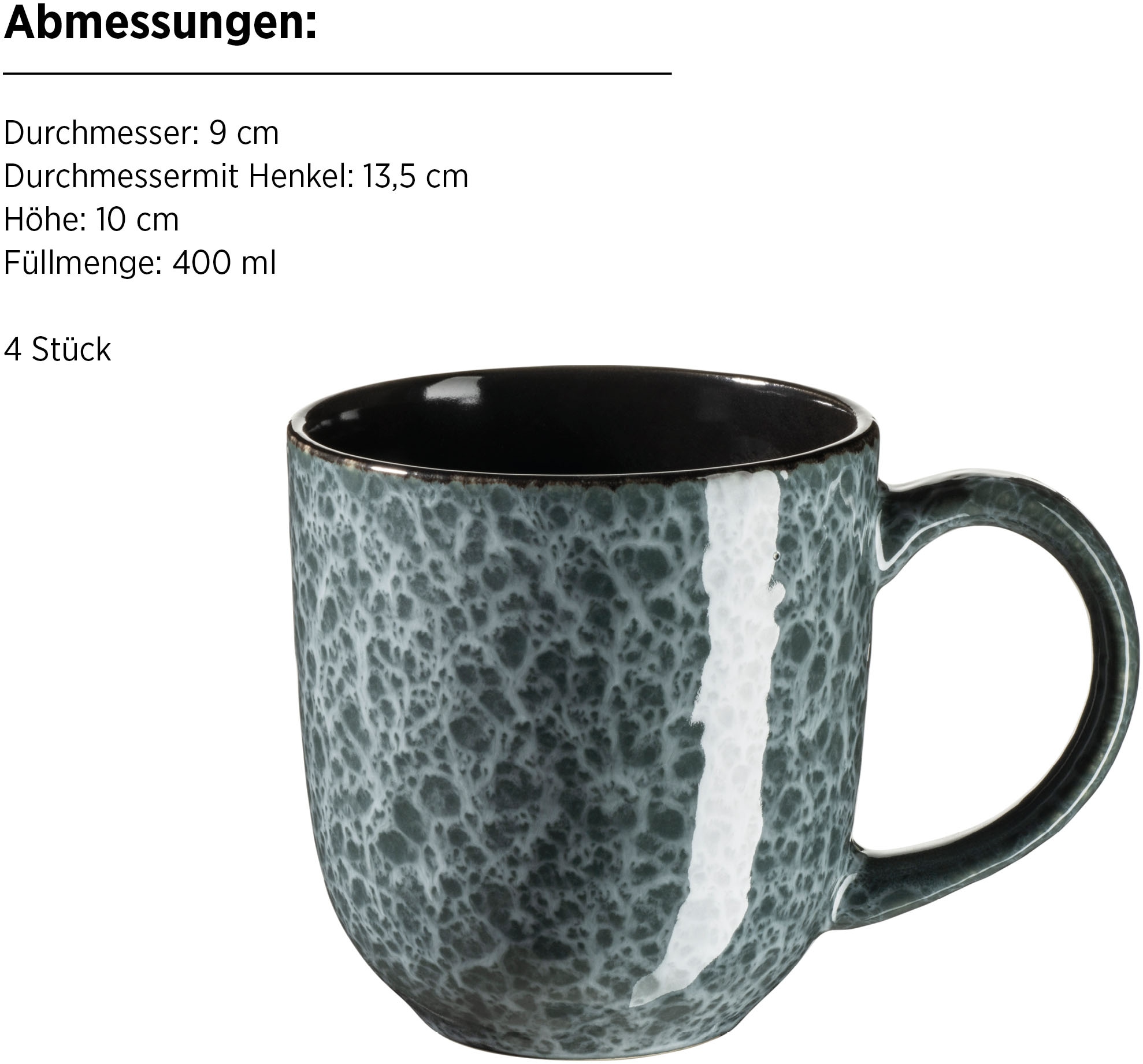 MÄSER Kombiservice »FILIPPA, Kombiservice, Steinzeug«, (Set, 16 tlg.), Geschirr-Set, Service