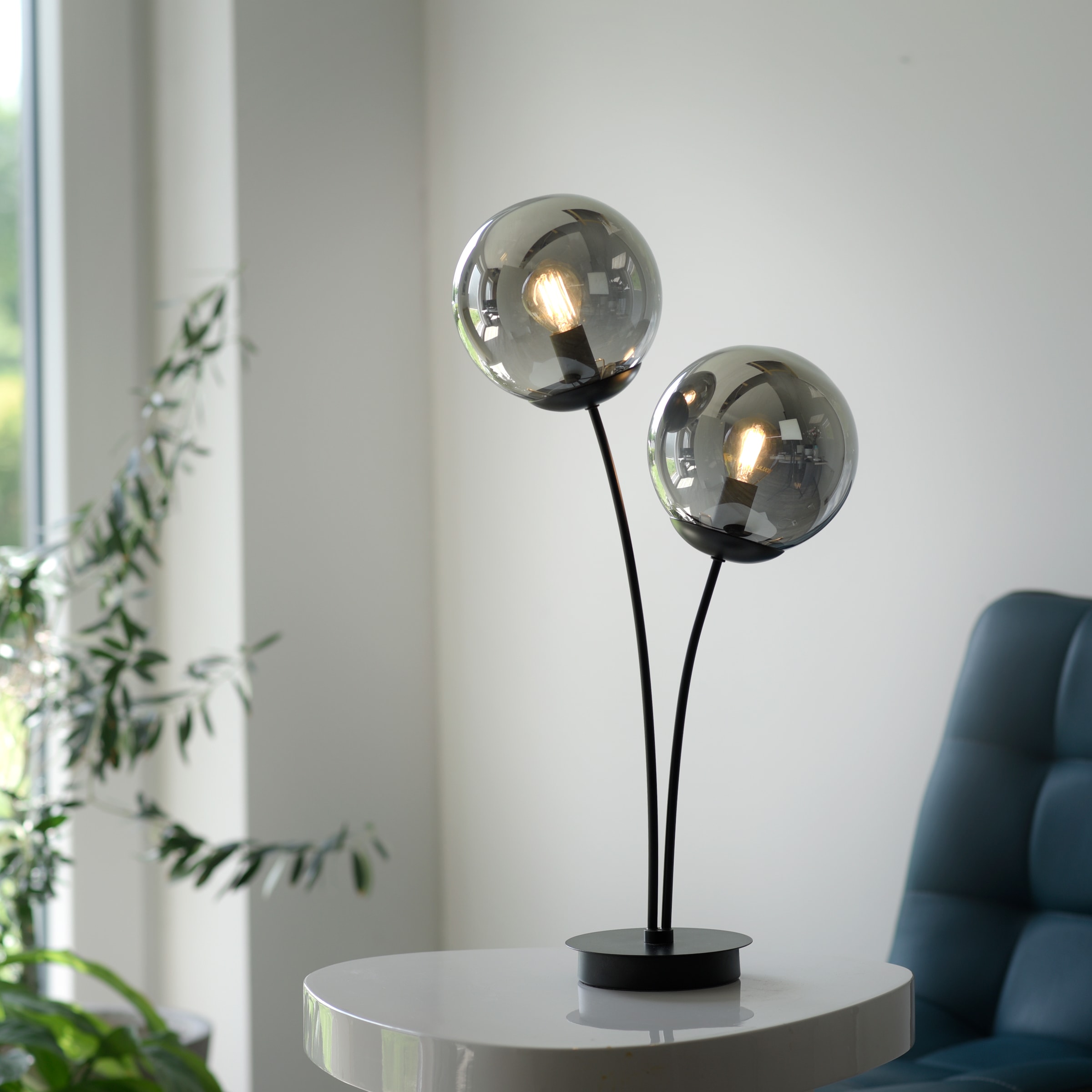 JUST LIGHT Tischleuchte »BIG WIDOW« E14 1 Stk. Warmweiß ExklusiveE14, Schalter, Schnurschalter