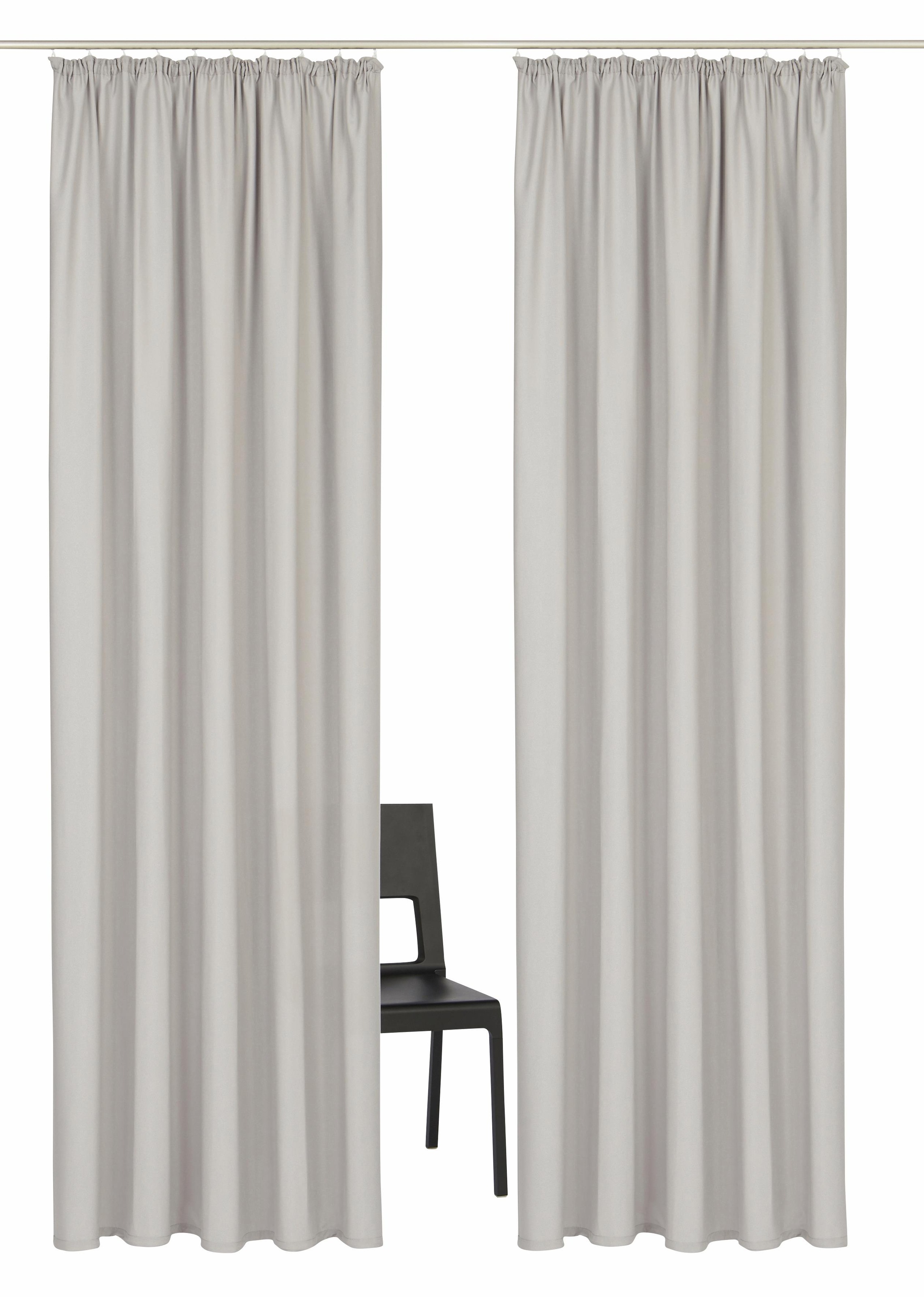 my home Vorhang »Parry« Kräuselband 2 Stk. tlg. 2-er Set, blickdicht, monoc günstig online kaufen
